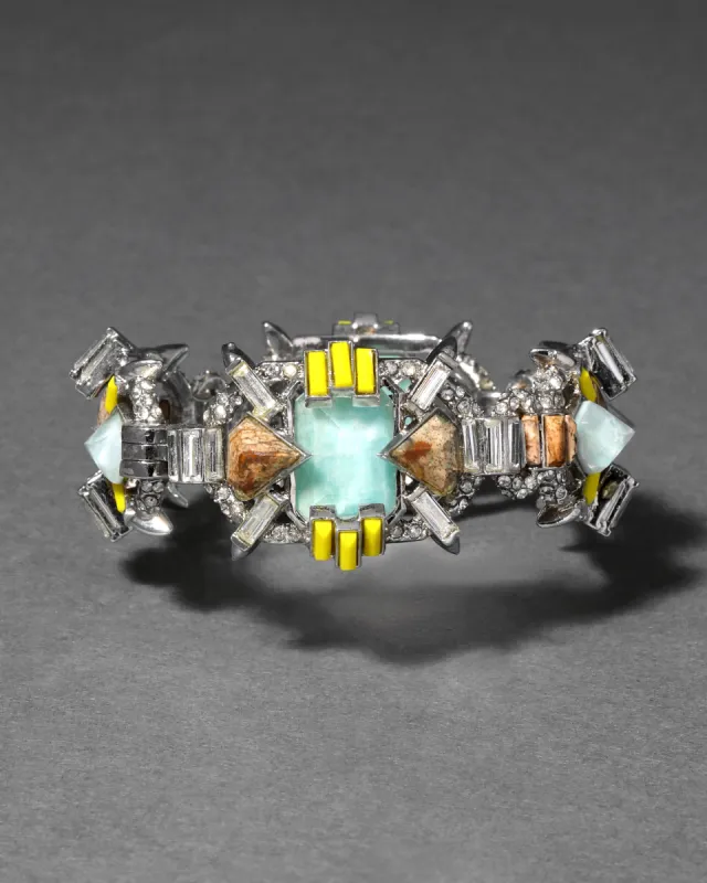 Archive Crystal Encrusted Deco Baguette Hinge Bracelet sold by Alexis Bittar