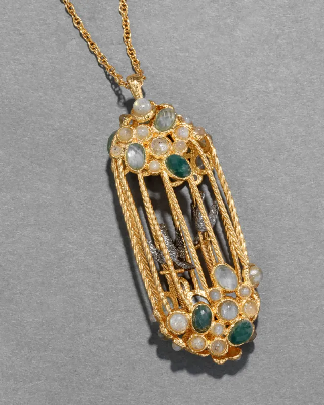 Archive Bird Cage Mobile Pendant Necklace sold by Alexis Bittar