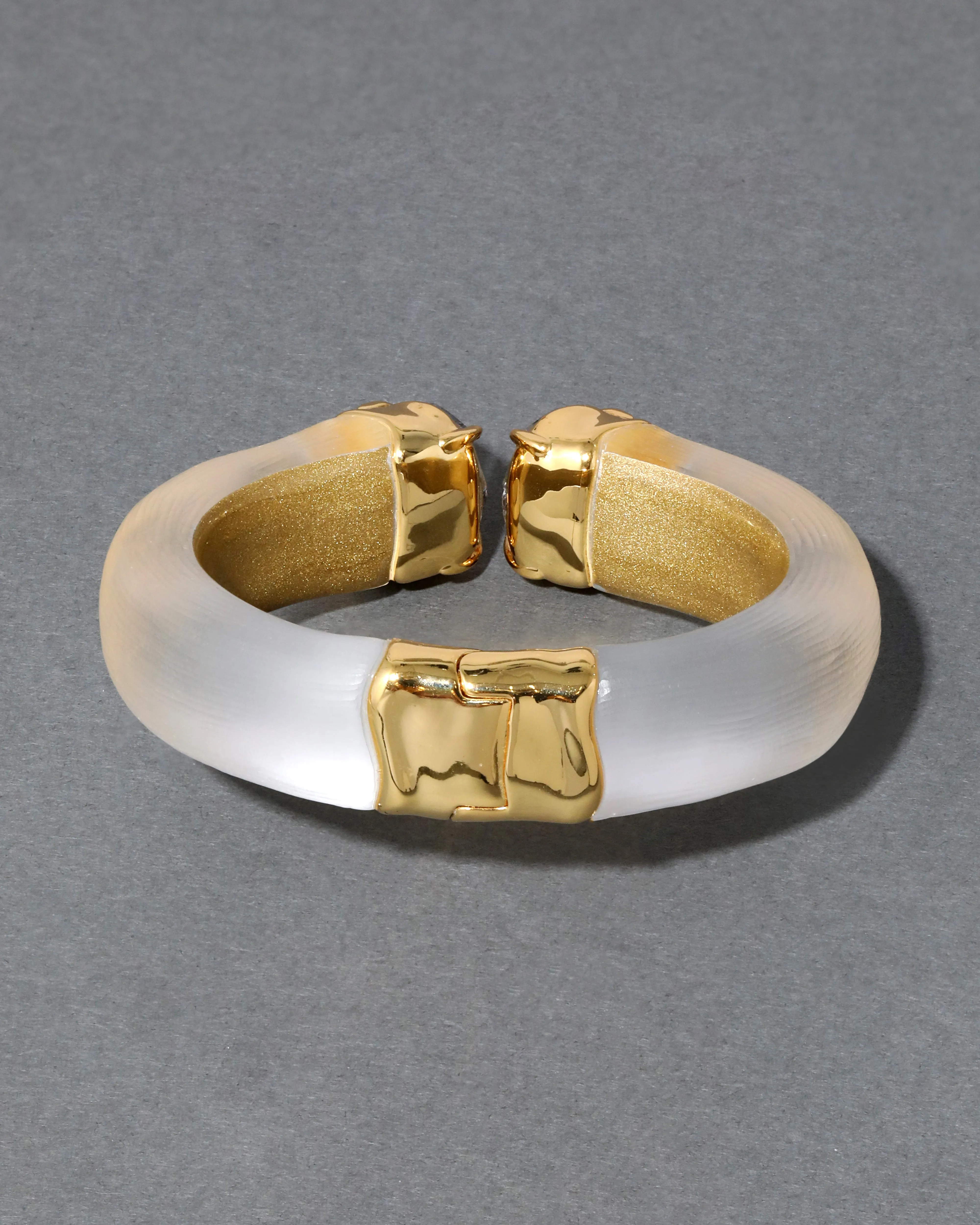 Bonbon Crystal Lucite Hinge Bracelet- Silver sold by Alexis Bittar product image thumbnail 4