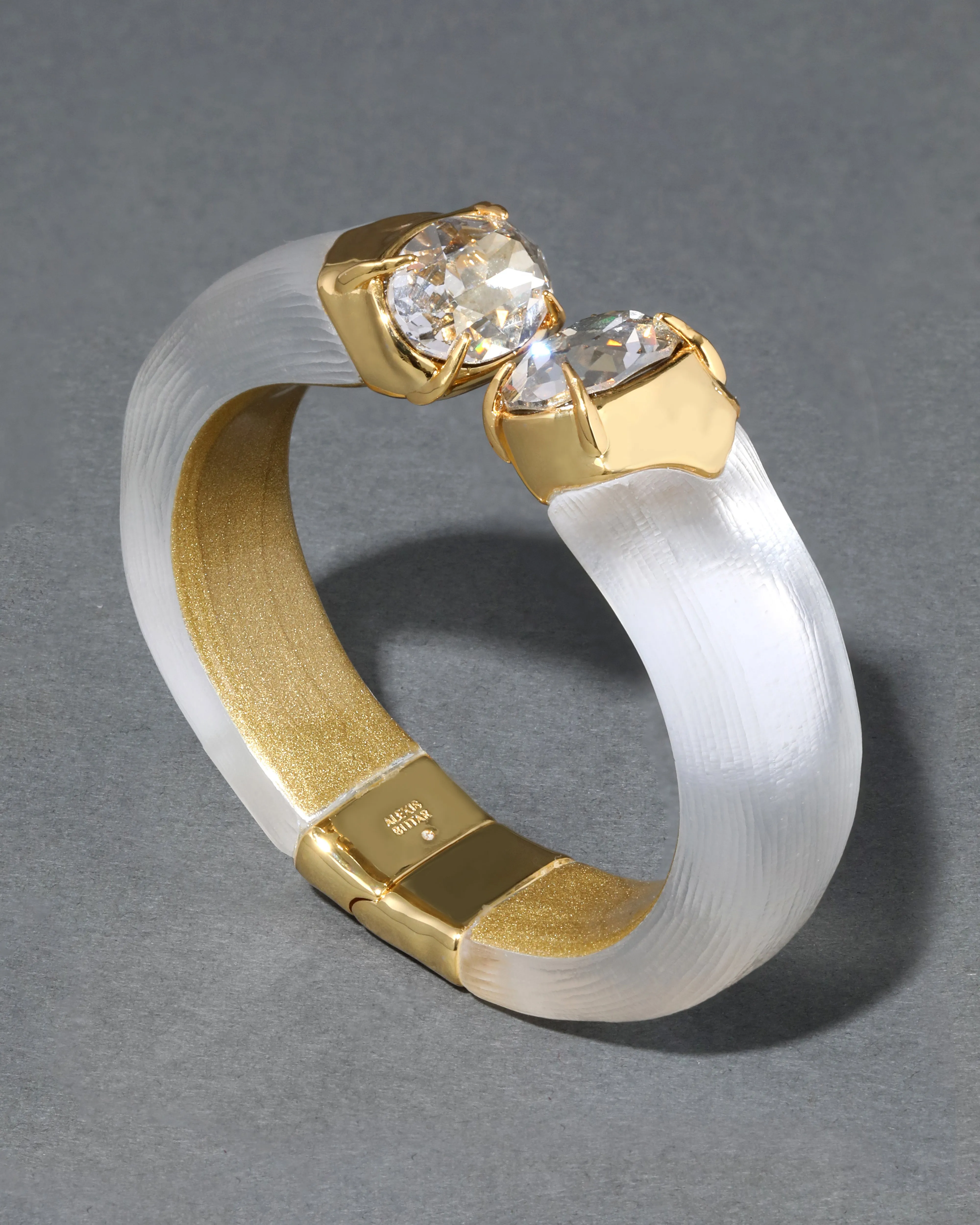 Bonbon Crystal Lucite Hinge Bracelet- Silver sold by Alexis Bittar product image thumbnail 3