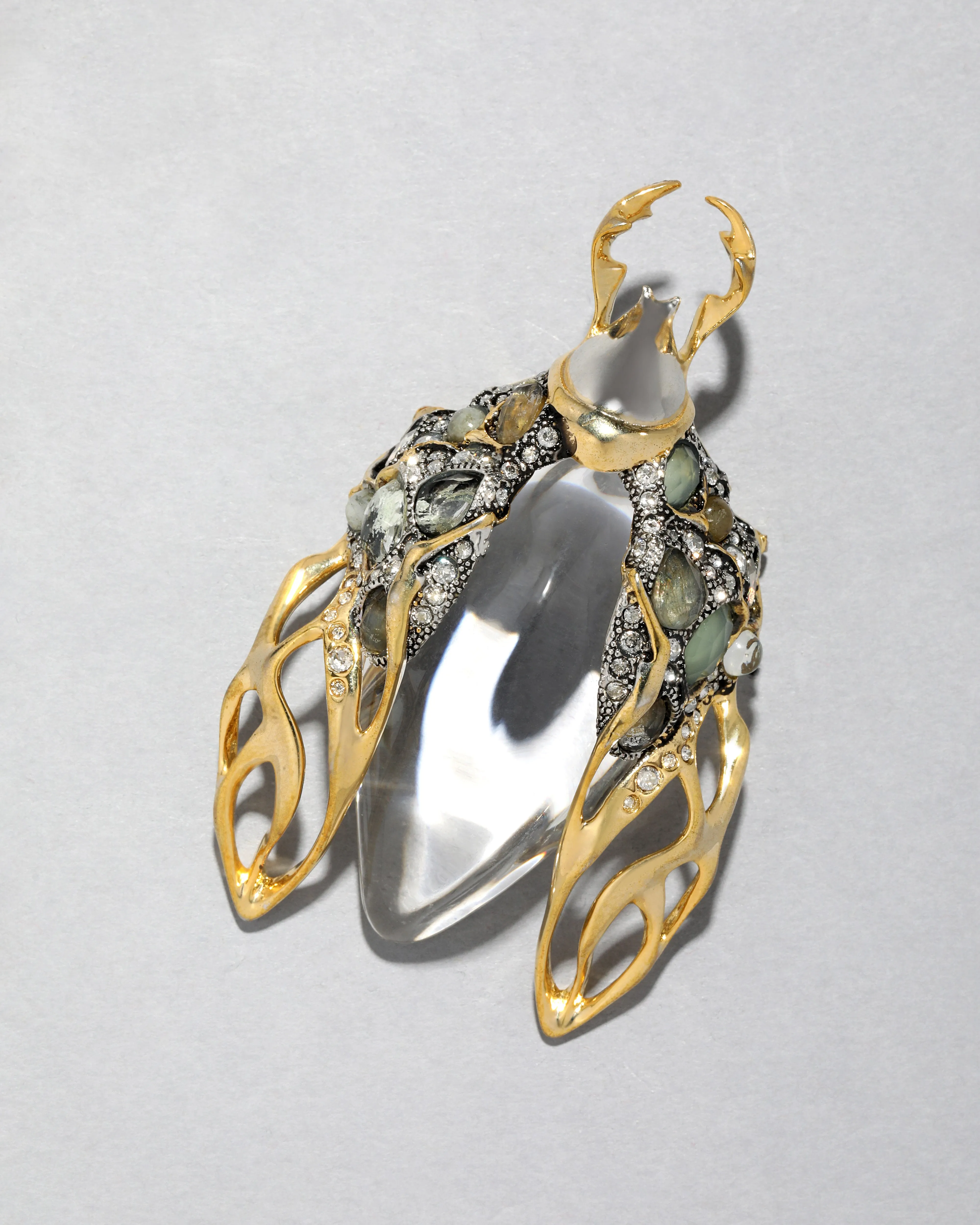 Archive Jardin Mystère Lucite Scarab Beetle Pin sold by Alexis Bittar