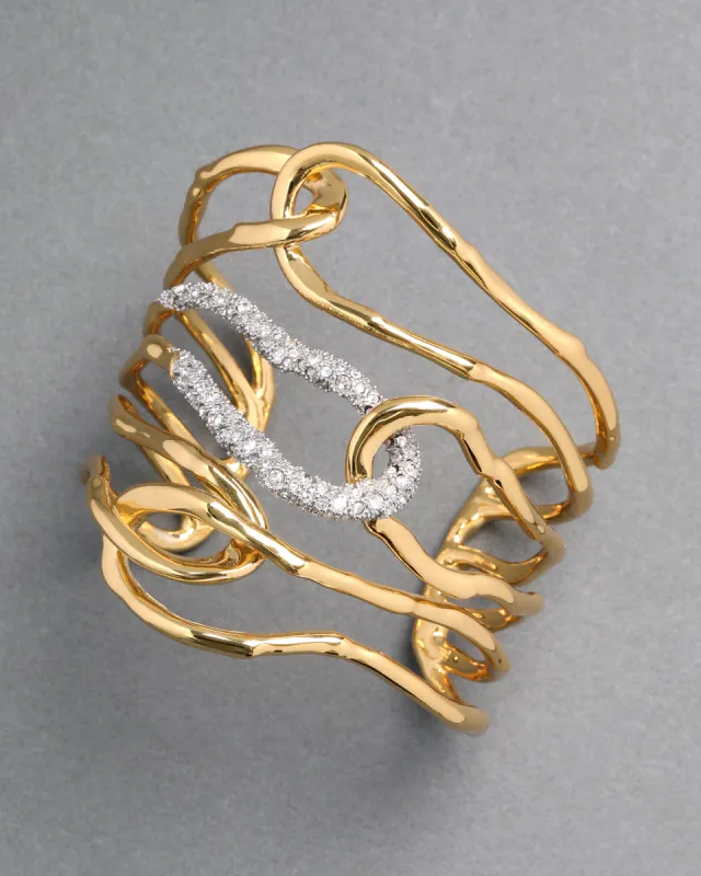 Solanales Large Twisted Cuff Bracelet - Gold sold by Alexis Bittar