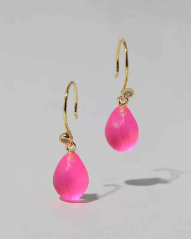 Lucite Teardrop Earring - Neon Pink sold by Alexis Bittar