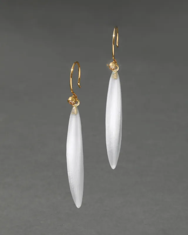 Lucite Sliver Wire Earring- Silver sold by Alexis Bittar