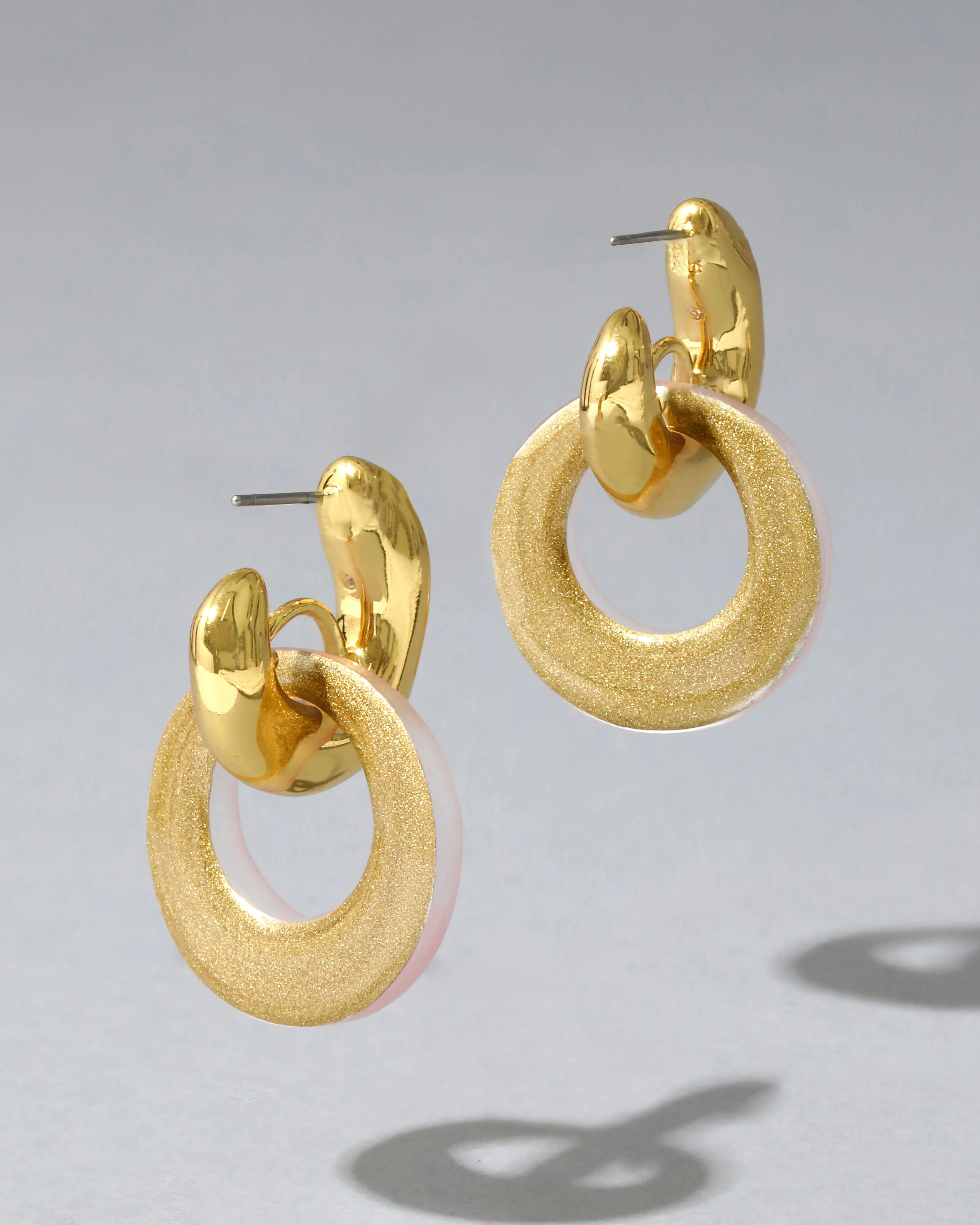 Liquid Lucite Door Knocker Earring- Muted Pink sold by Alexis Bittar product image thumbnail 4