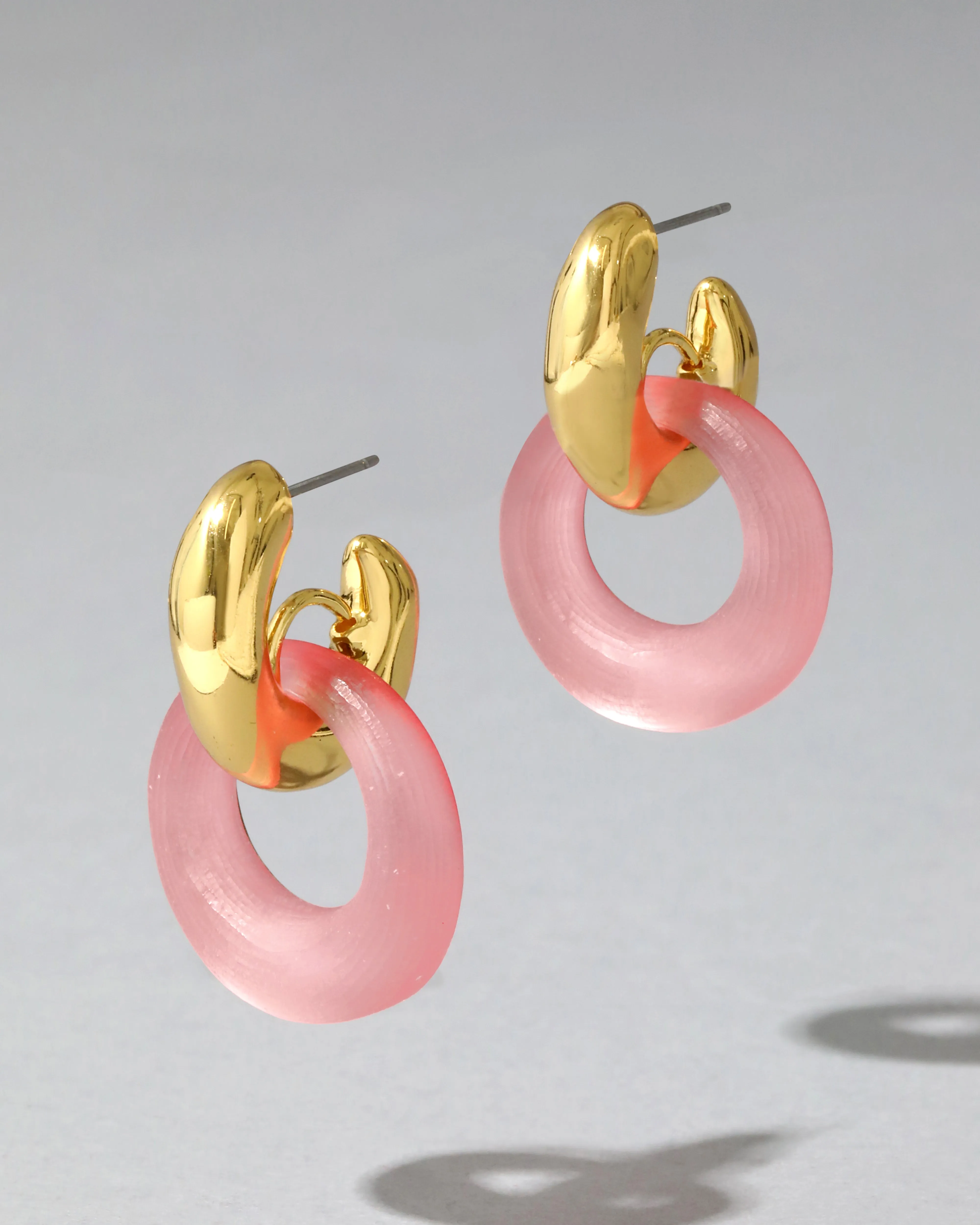 Liquid Lucite Door Knocker Earring- Muted Pink sold by Alexis Bittar product image thumbnail 3