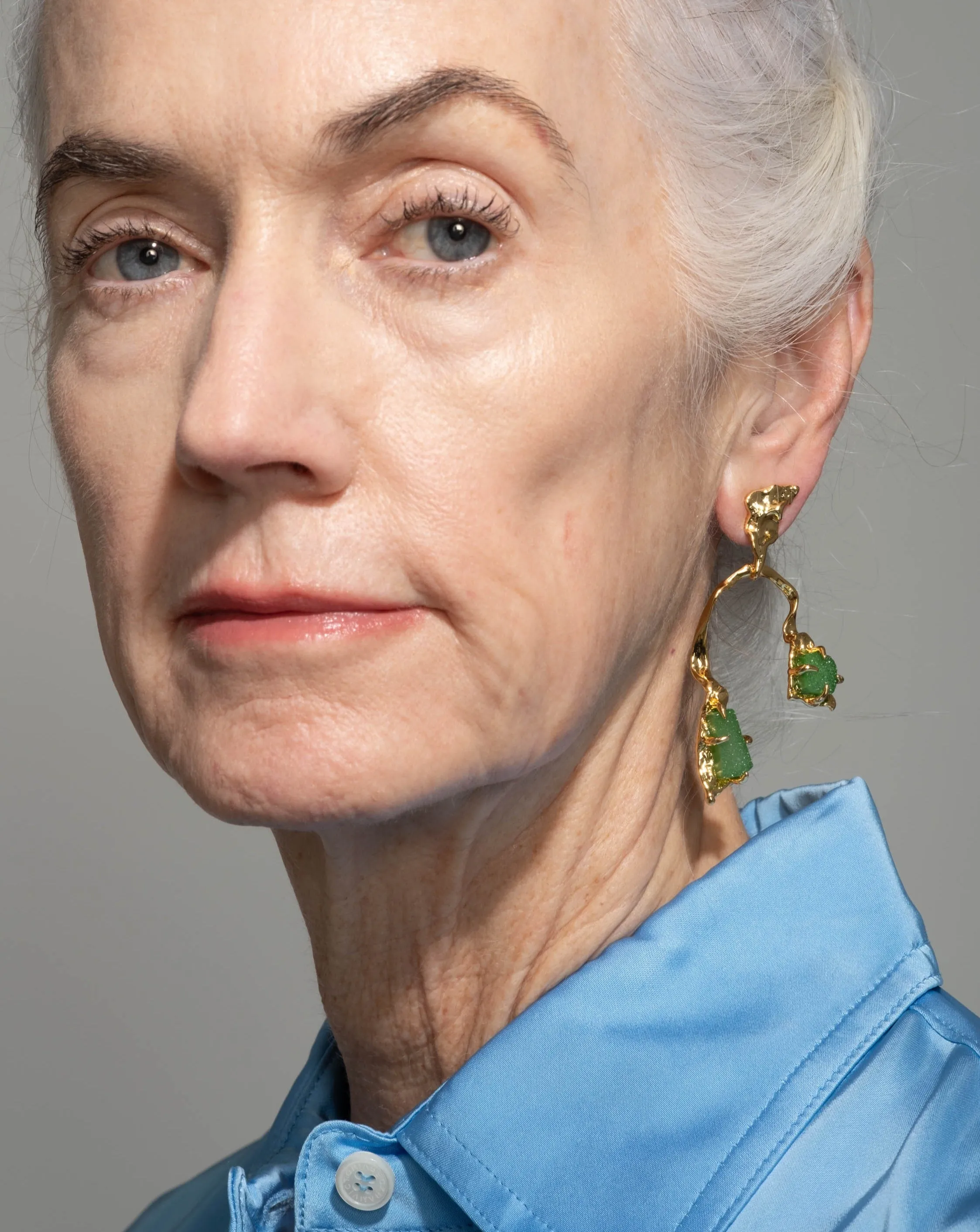 Mobile Green Druzy Balance Earring sold by Alexis Bittar product image thumbnail 2