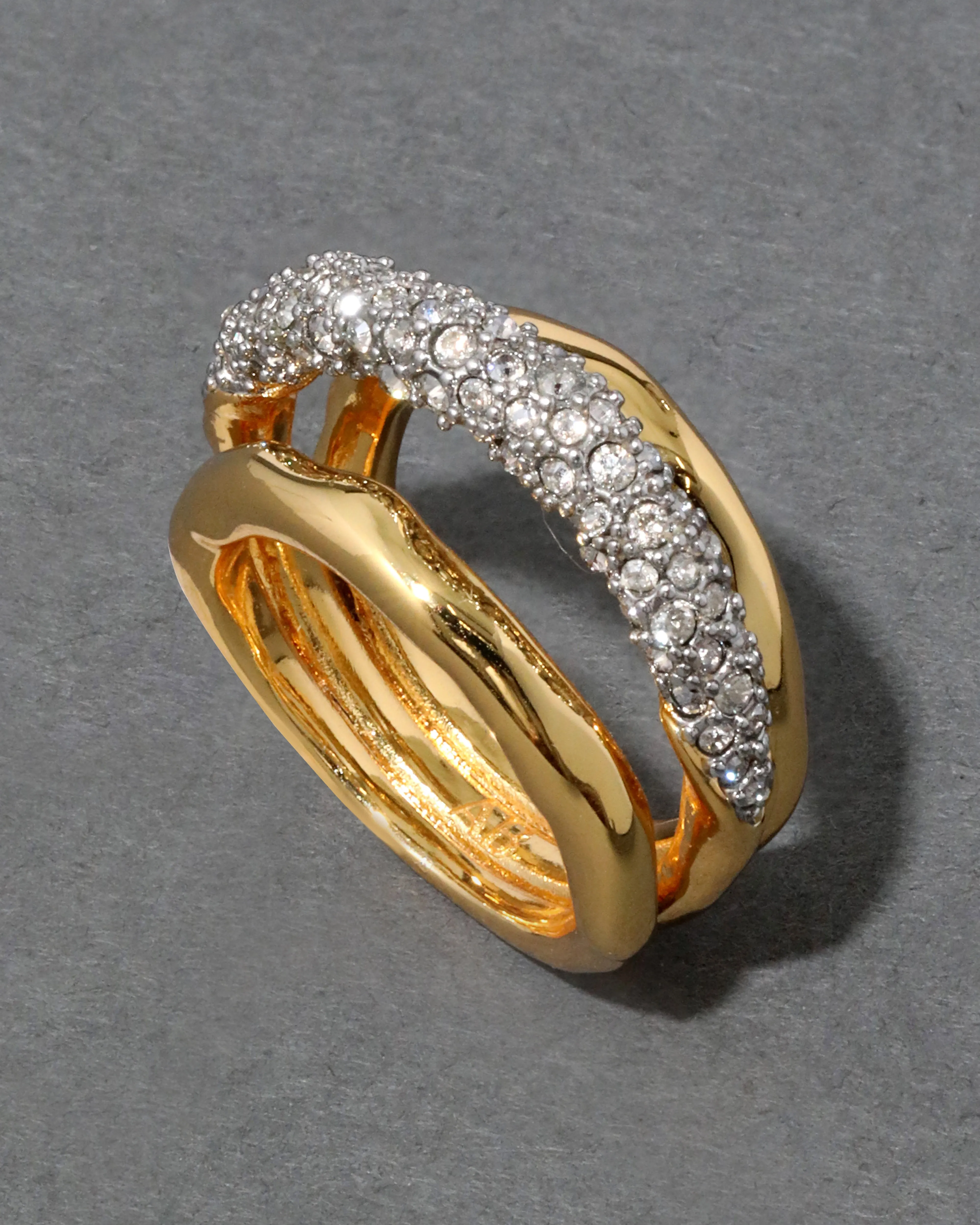 Solanales Crystal Orbiting Ring- Gold sold by Alexis Bittar