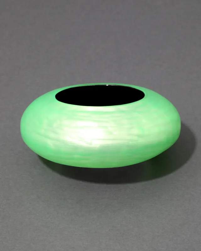 Puffy Lucite Bangle Bracelet- Neon Green made by Alexis Bittar