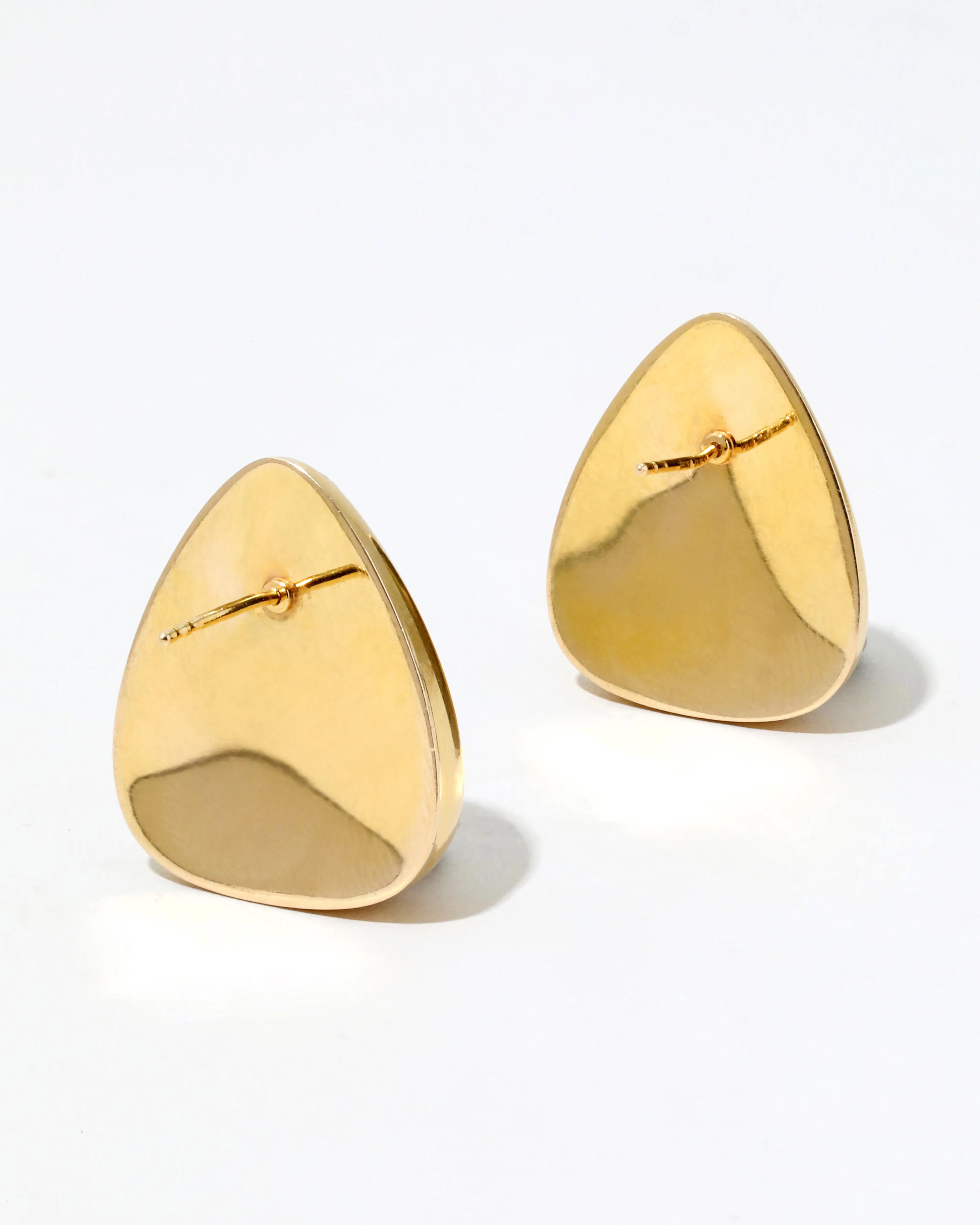 Vintage 14k Gold Organic Triangular Post Earrings sold by Alexis Bittar product image thumbnail 2