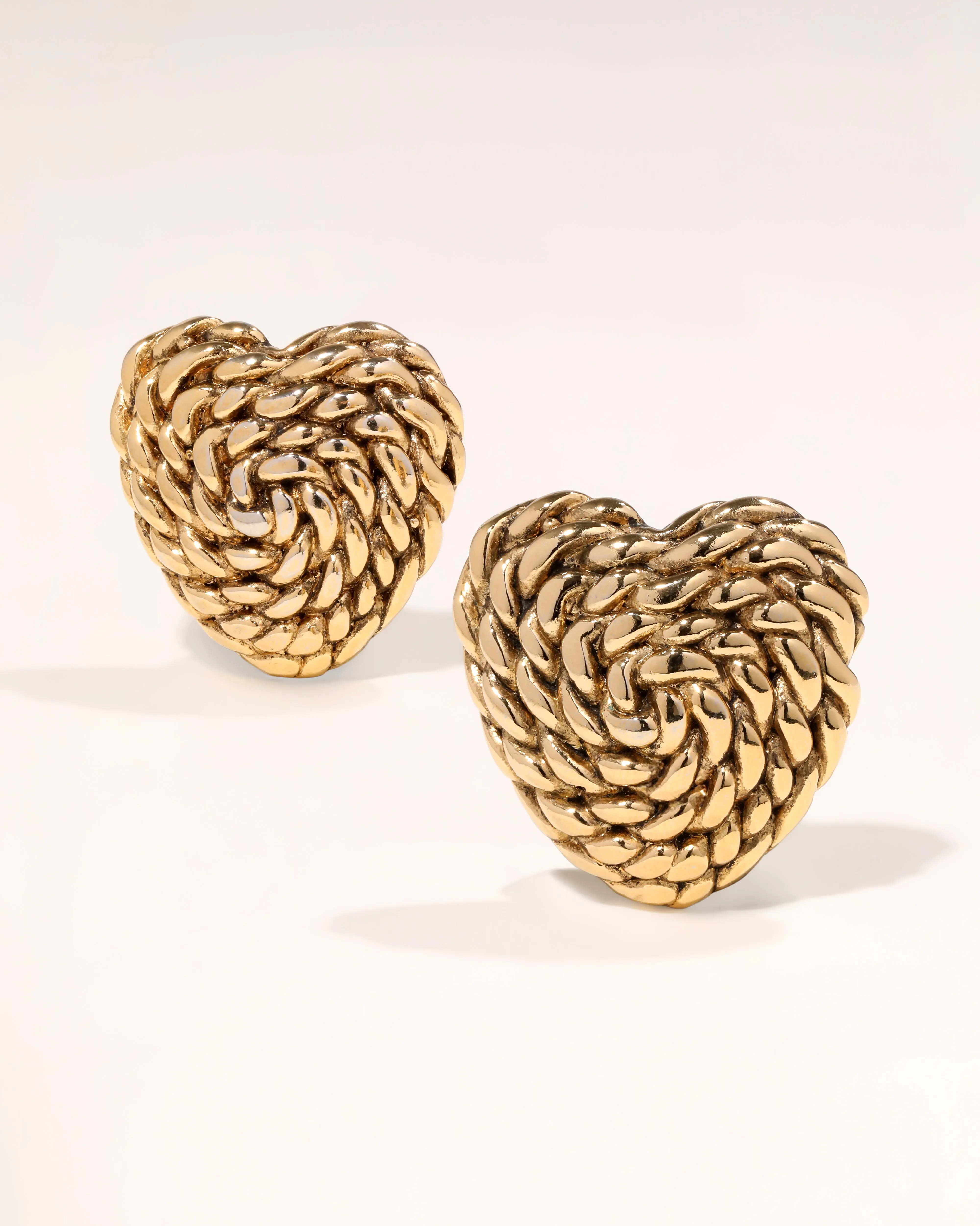 Vintage 1980s Knotted Heart Clip On Earrings sold by Alexis Bittar