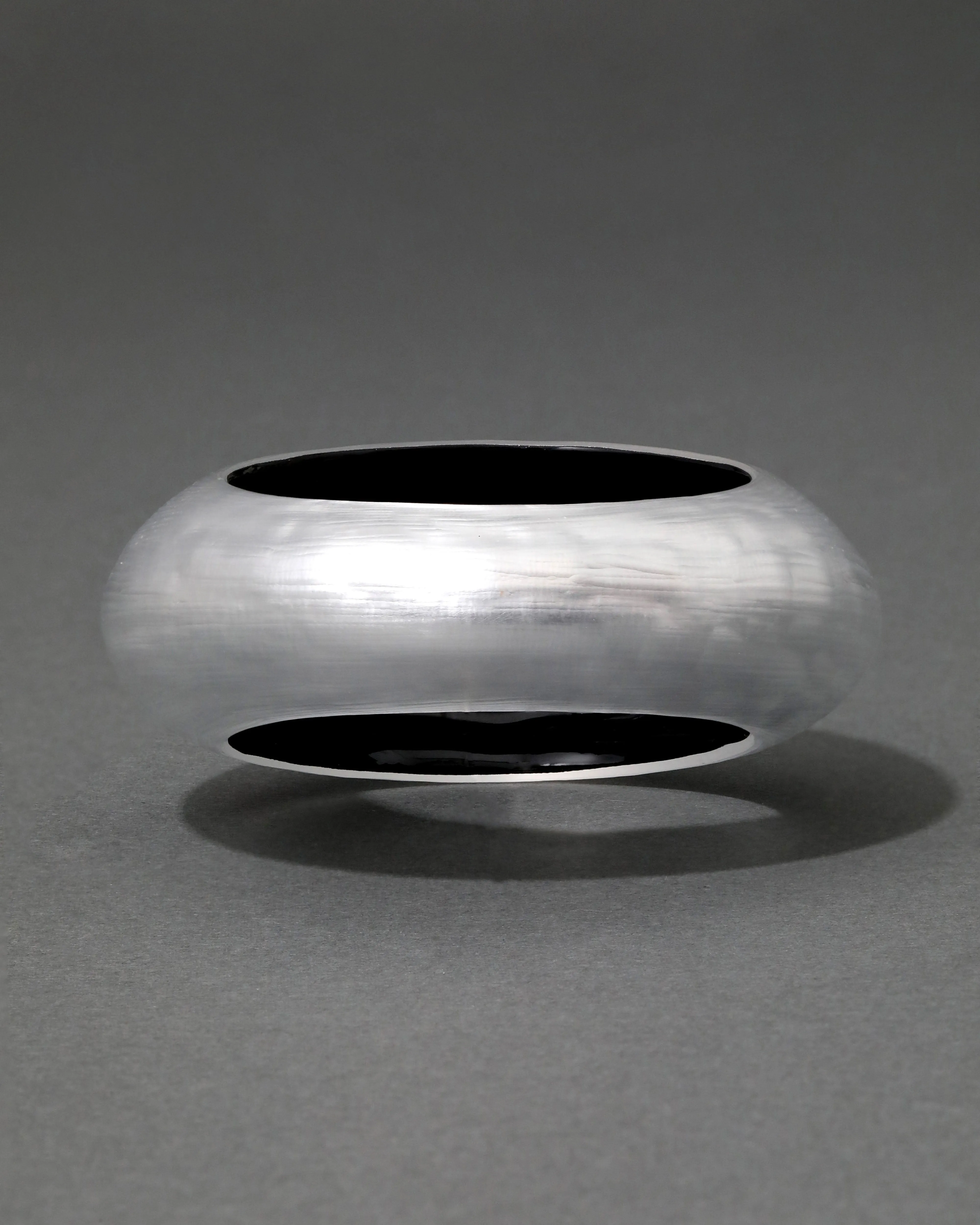 Puffy Lucite Tapered Bangle Bracelet- Silver sold by Alexis Bittar product image thumbnail 5