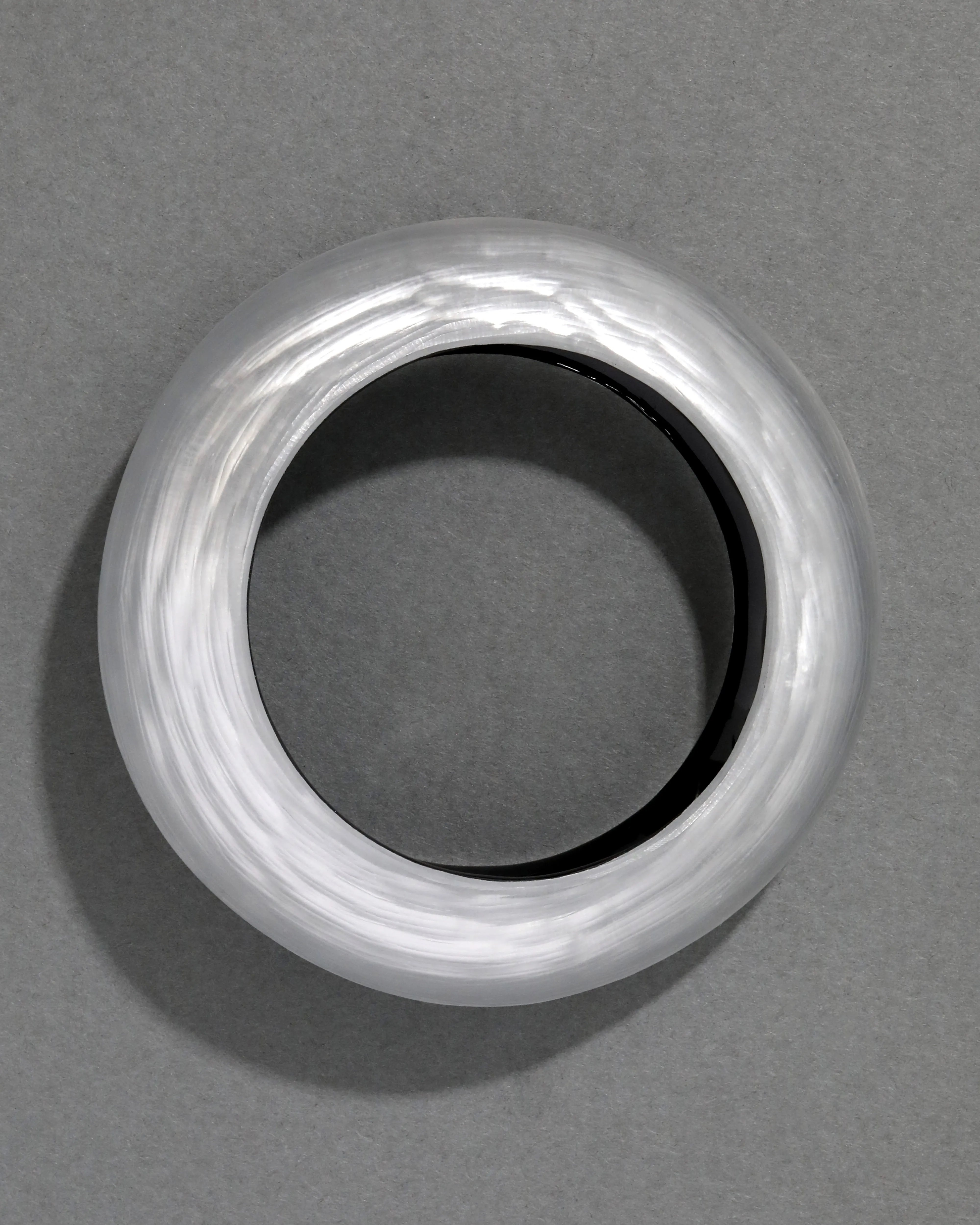 Puffy Lucite Tapered Bangle Bracelet- Silver sold by Alexis Bittar product image thumbnail 3