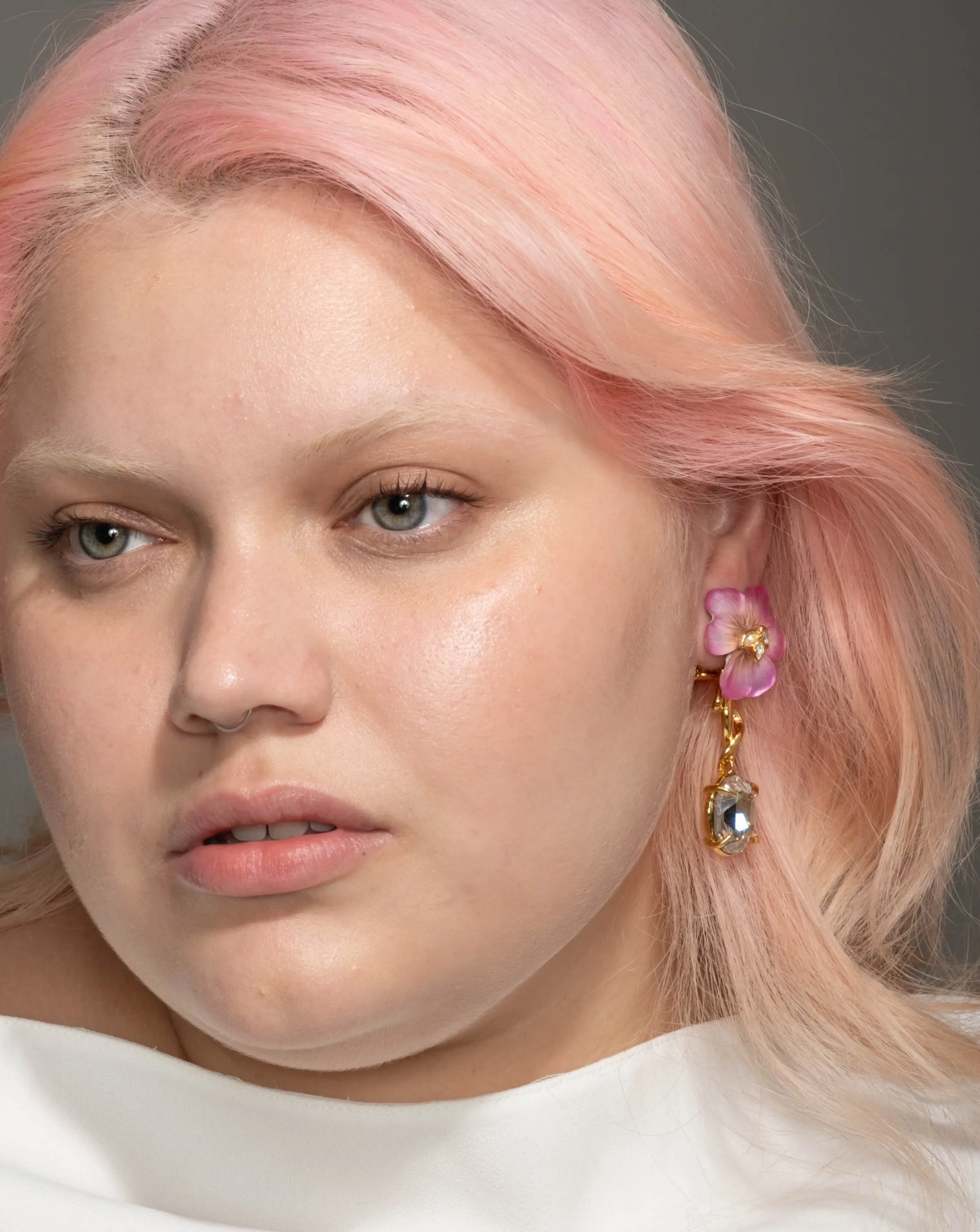Pansy Lucite Crystal Drop Post Earring- Morning Pansy sold by Alexis Bittar product image thumbnail 4