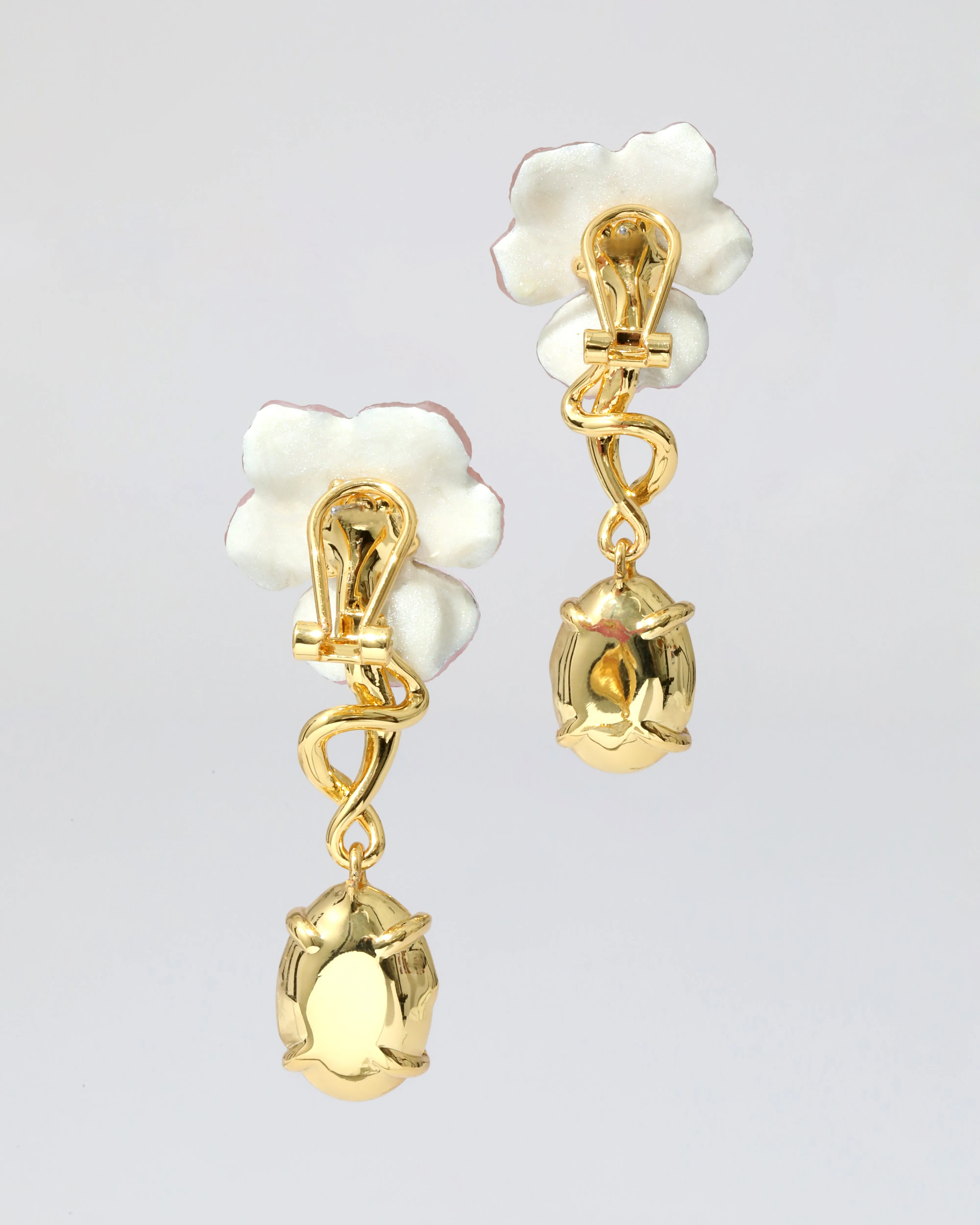 Pansy Lucite Crystal Drop Post Earring- Morning Pansy sold by Alexis Bittar product image thumbnail 3