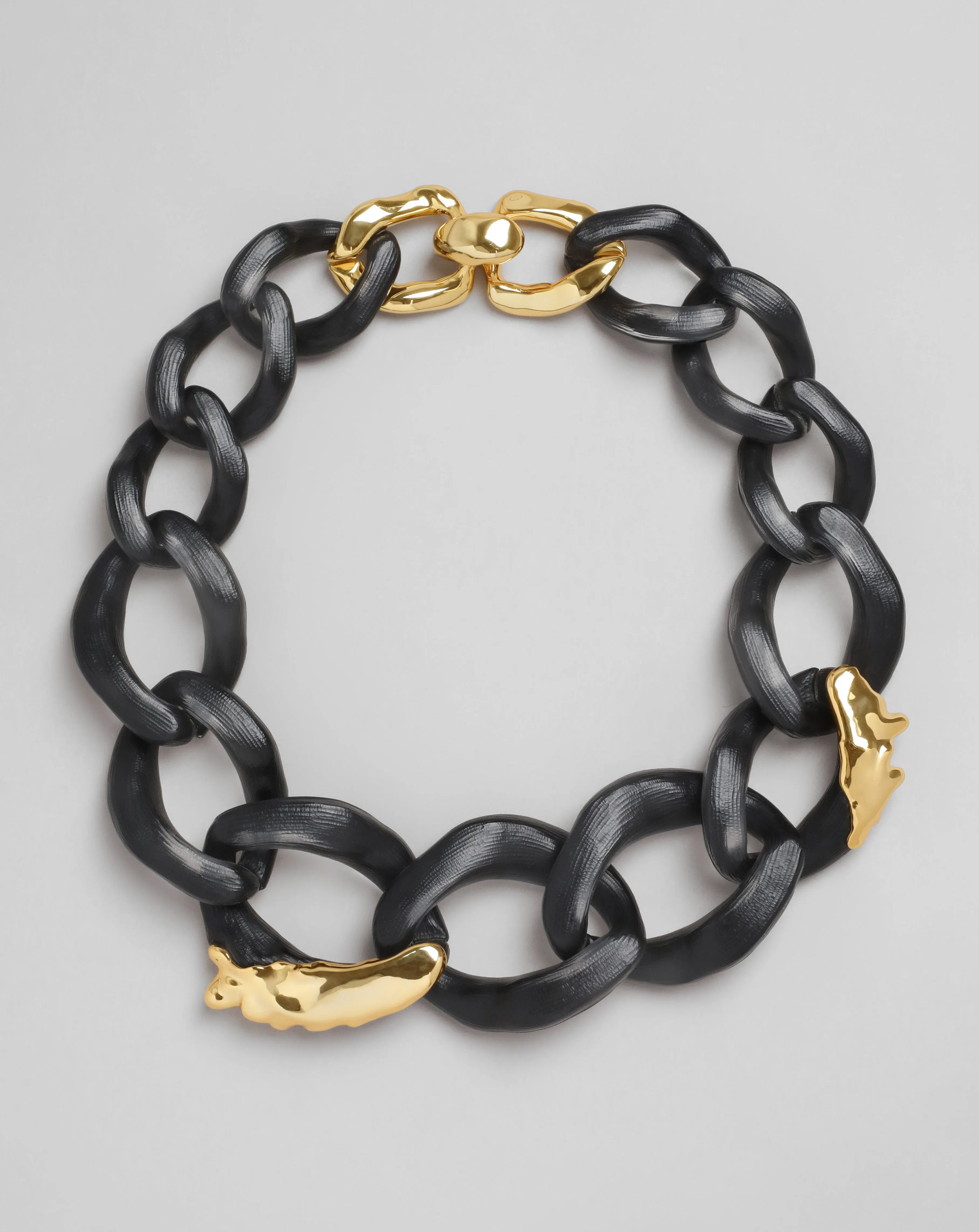 Lucite Molten X Large Link Necklace - Black sold by Alexis Bittar