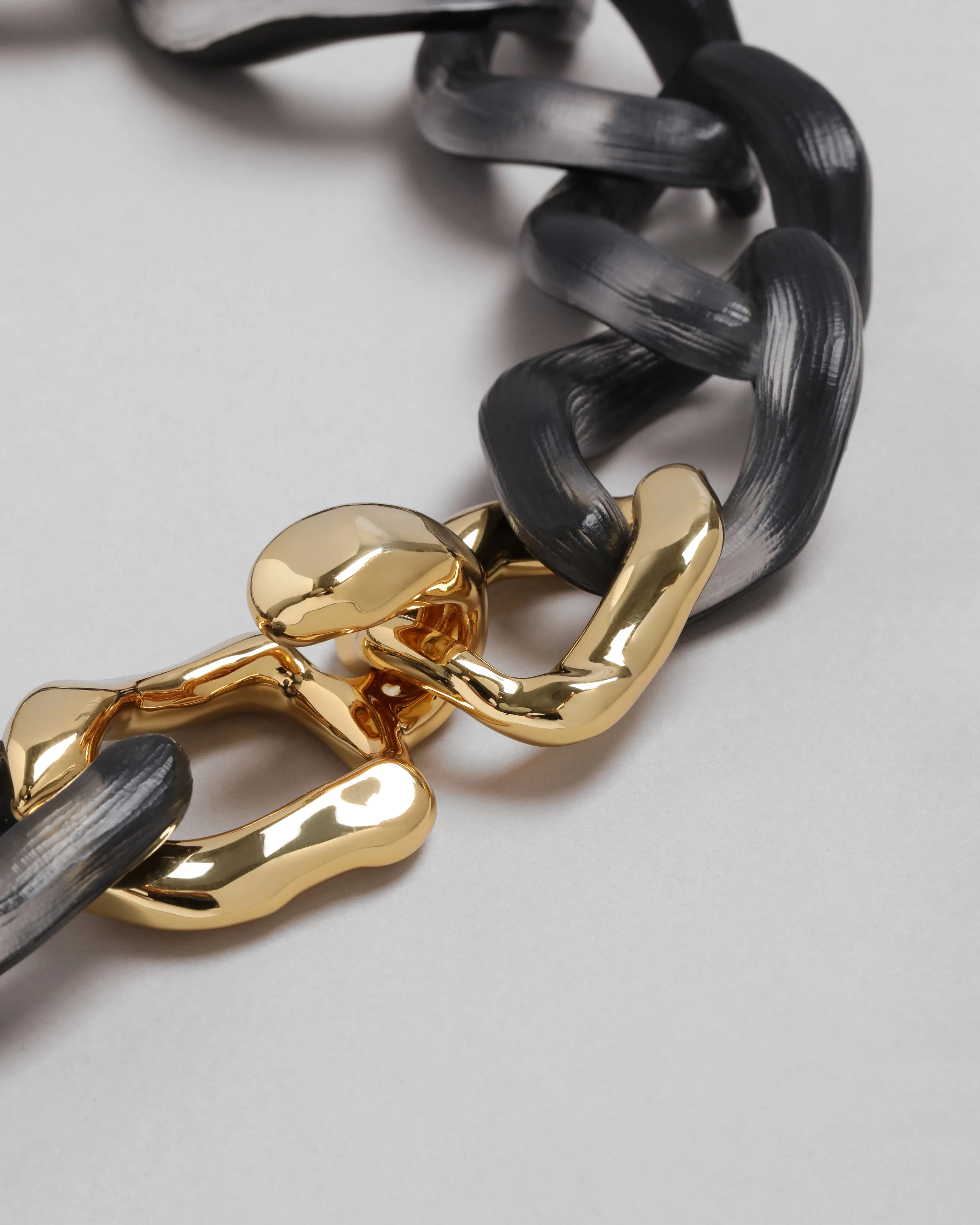 Lucite Molten X Large Link Necklace - Black sold by Alexis Bittar product image thumbnail 5