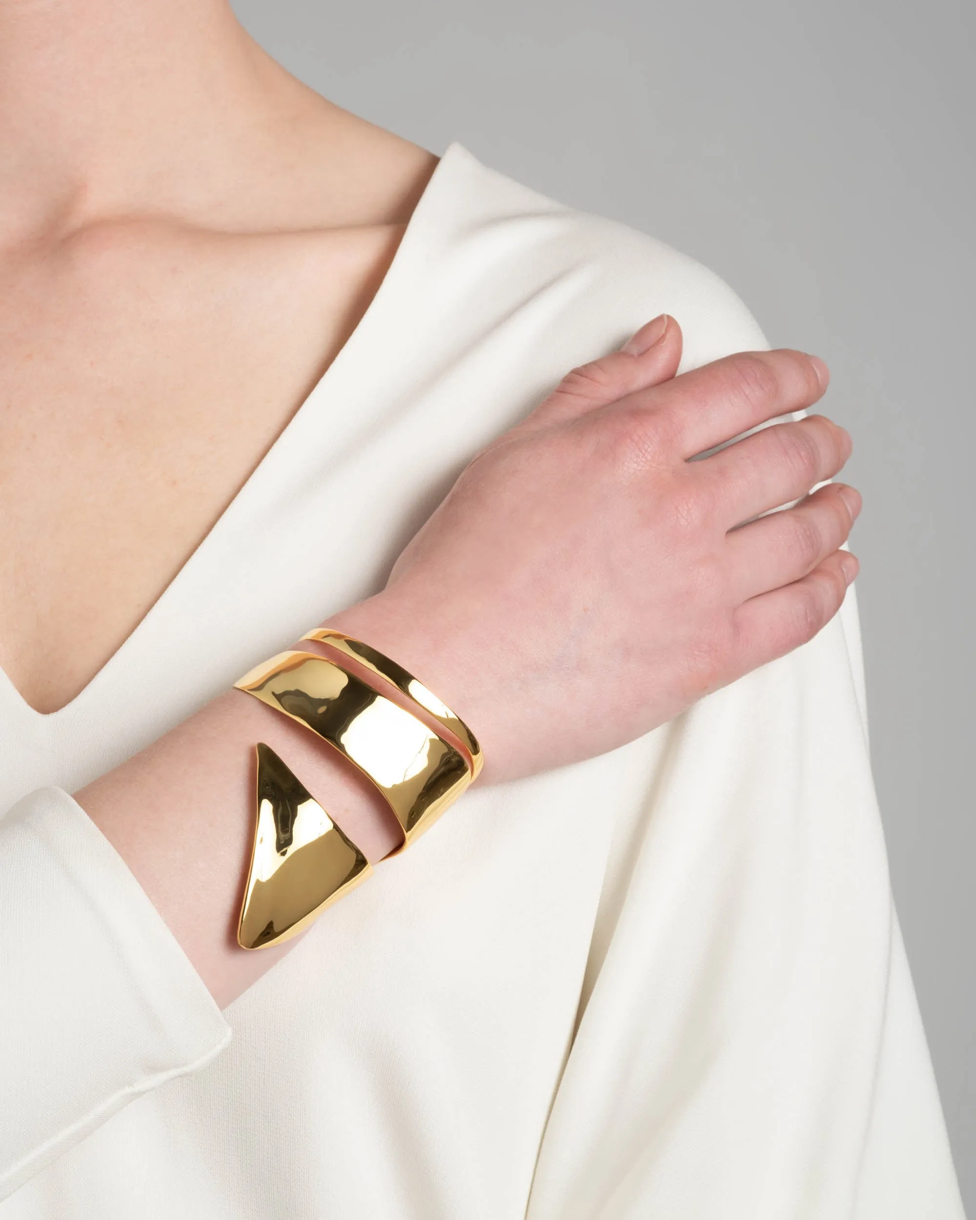 Molten Gold Armor Cuff Bracelet sold by Alexis Bittar product image thumbnail 2