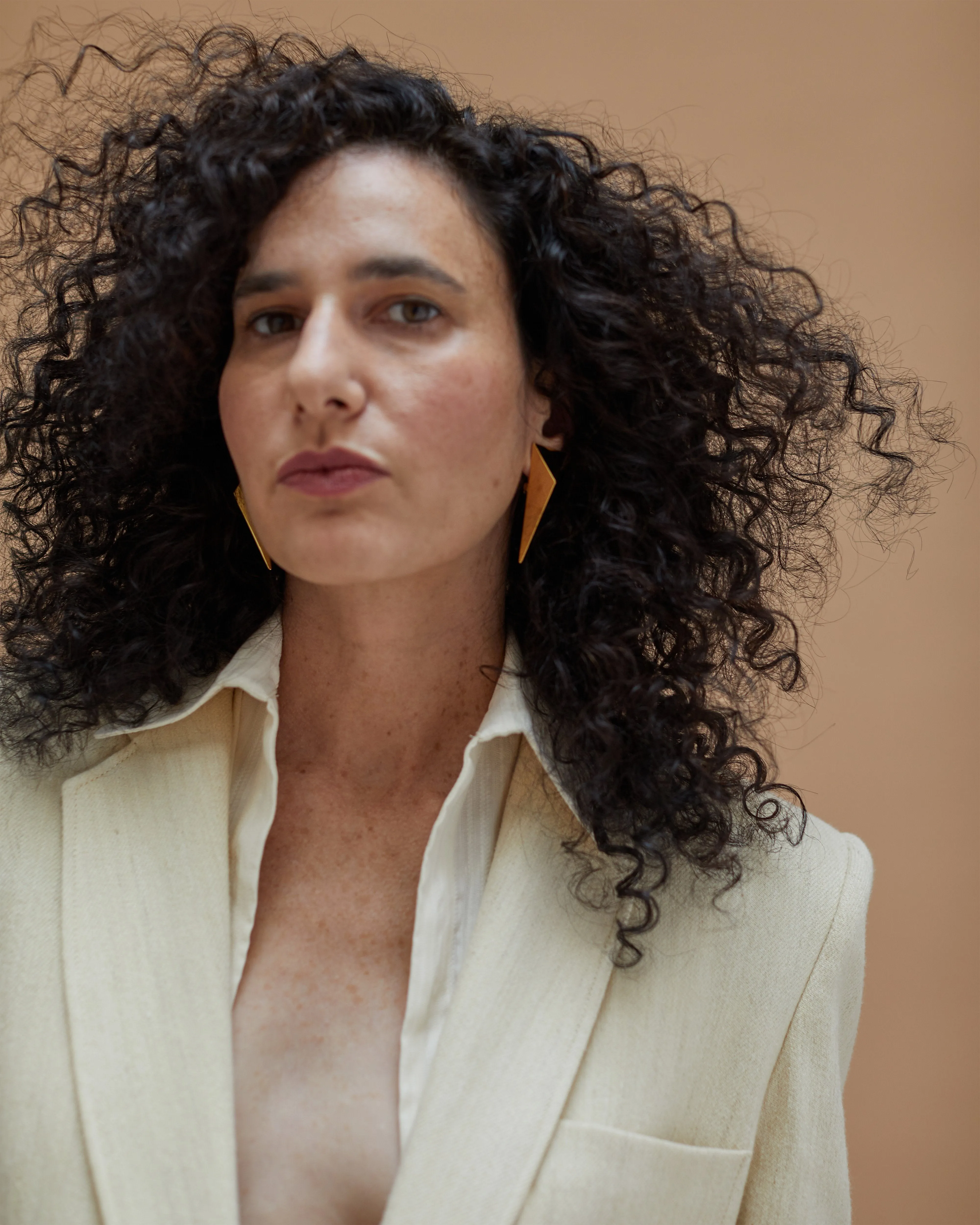 Extra Large Pyramid Clip Earring- Gold sold by Alexis Bittar product image thumbnail 4