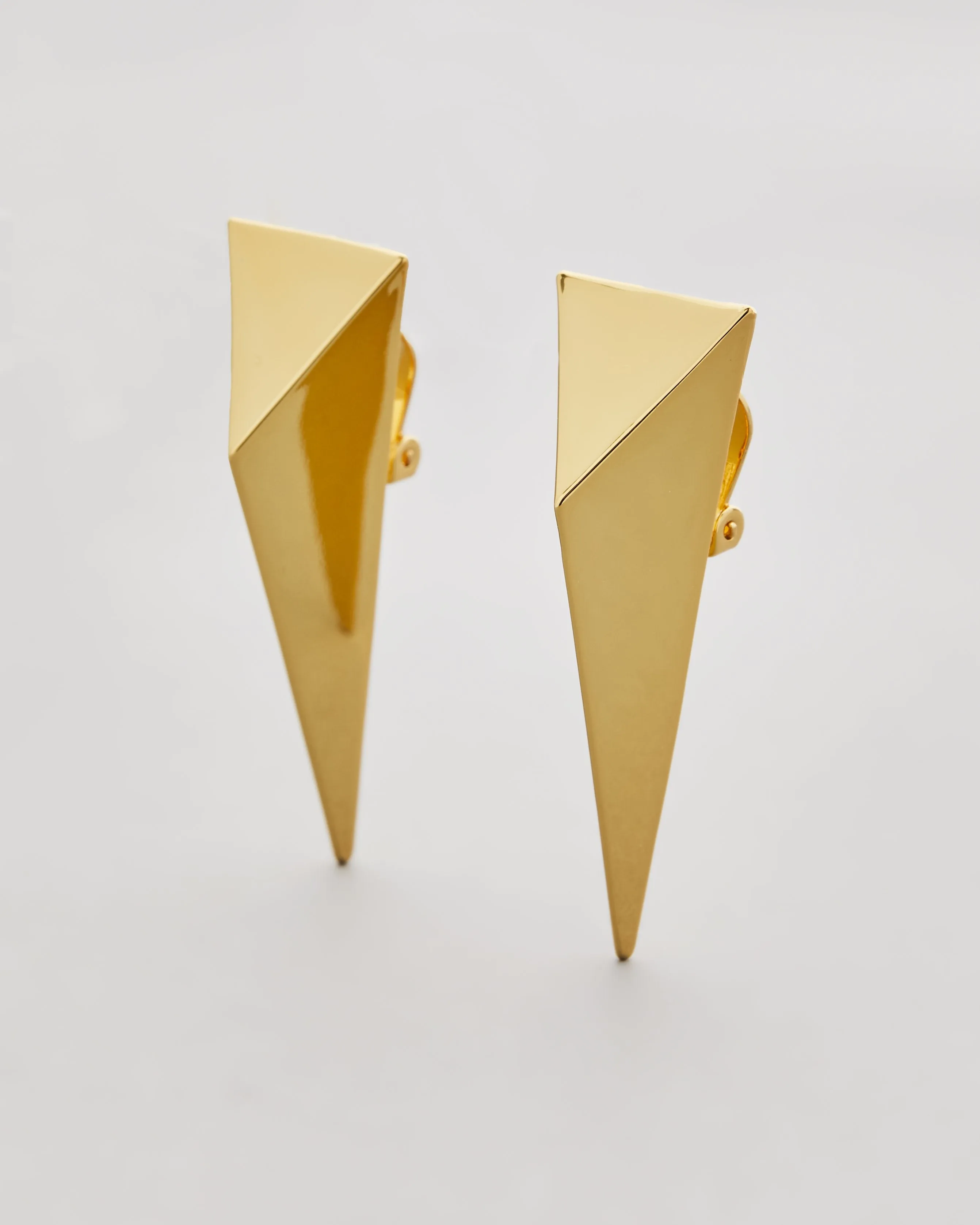 Extra Large Pyramid Clip Earring- Gold sold by Alexis Bittar product image thumbnail 5