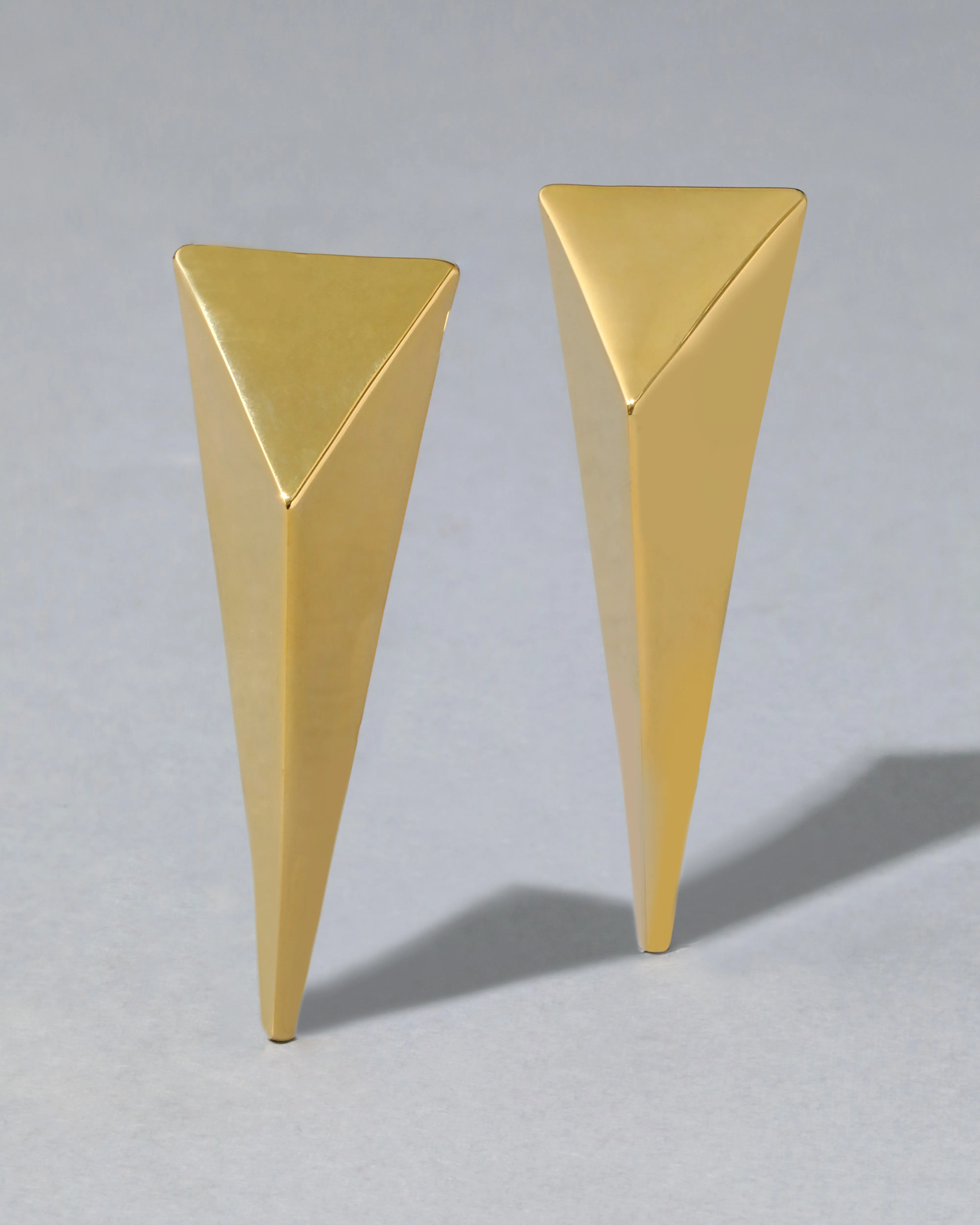 Extra Large Pyramid Clip Earring- Gold sold by Alexis Bittar