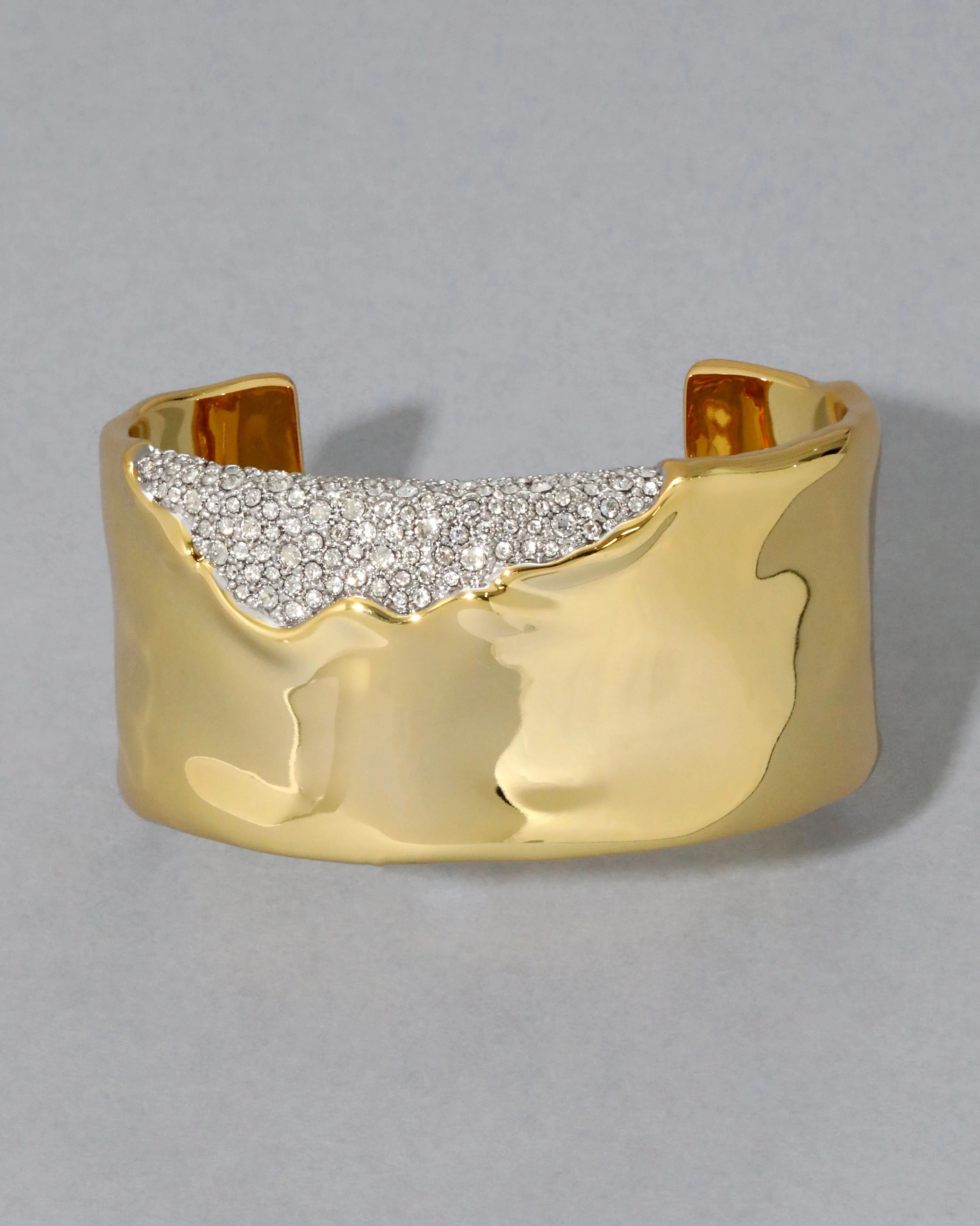 Solanales Gold Crystal Wide Cuff Bracelet sold by Alexis Bittar product image thumbnail 4