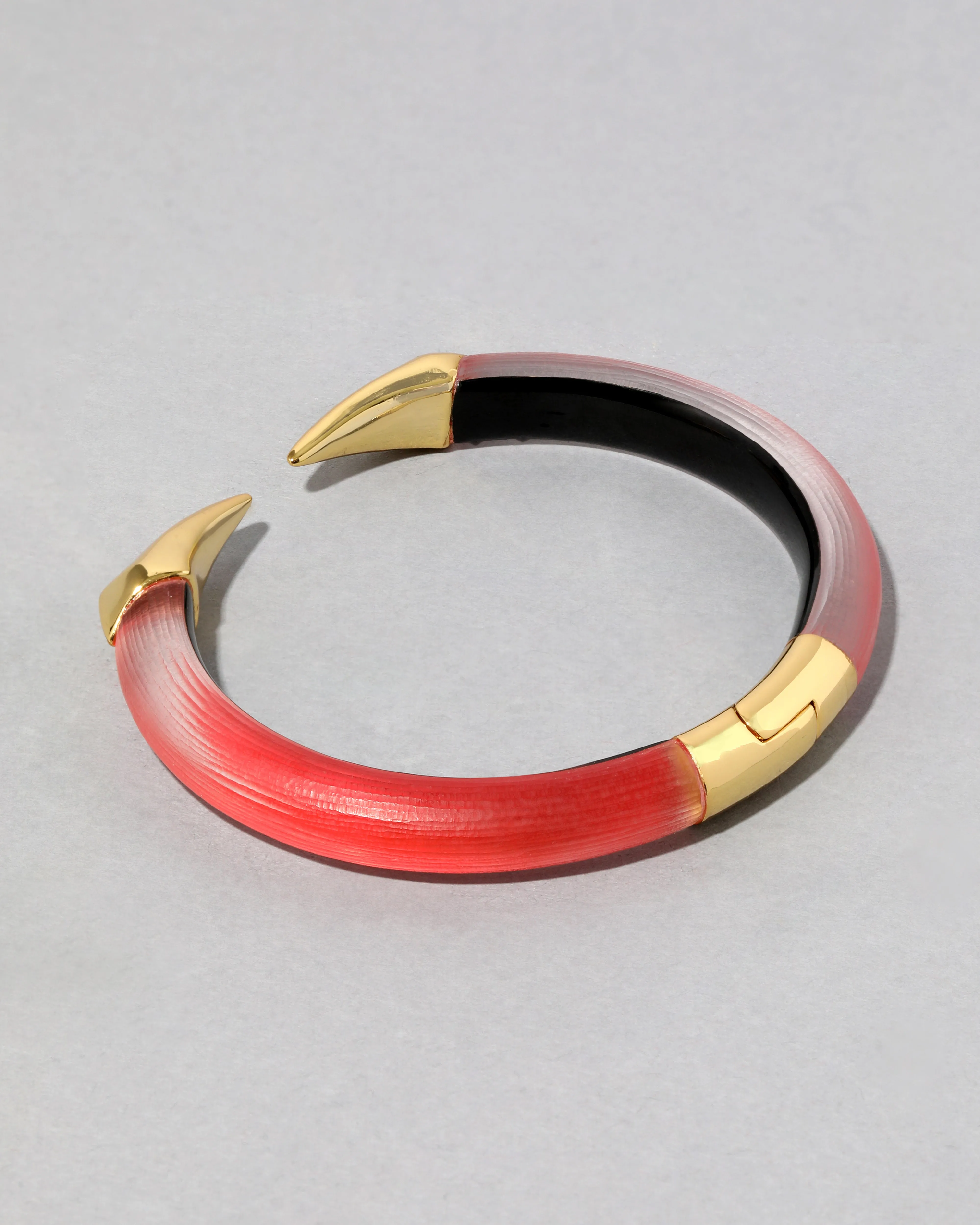 Mirrored Pyramid Lucite Brake Hinge Bracelet- Lipstick Red sold by Alexis Bittar product image thumbnail 5