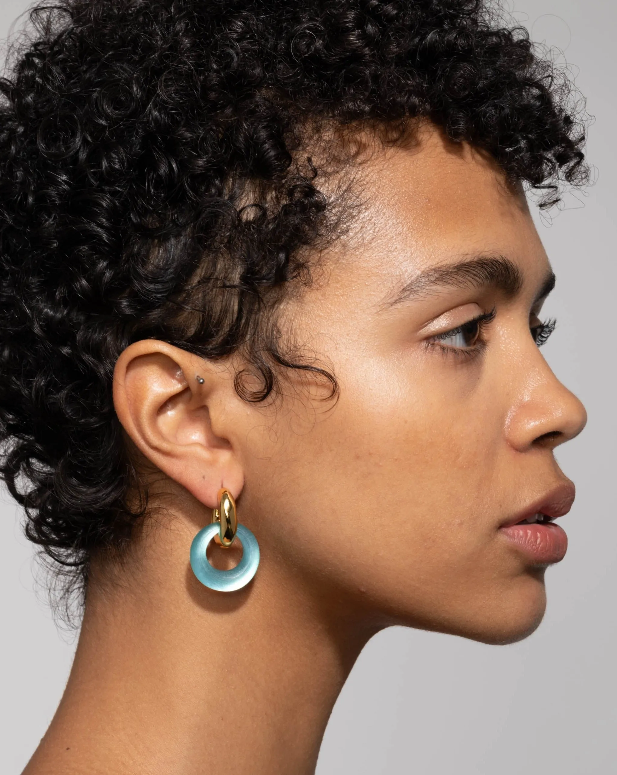 Liquid Lucite Door Knocker Earring- Mint Green sold by Alexis Bittar product image thumbnail 2