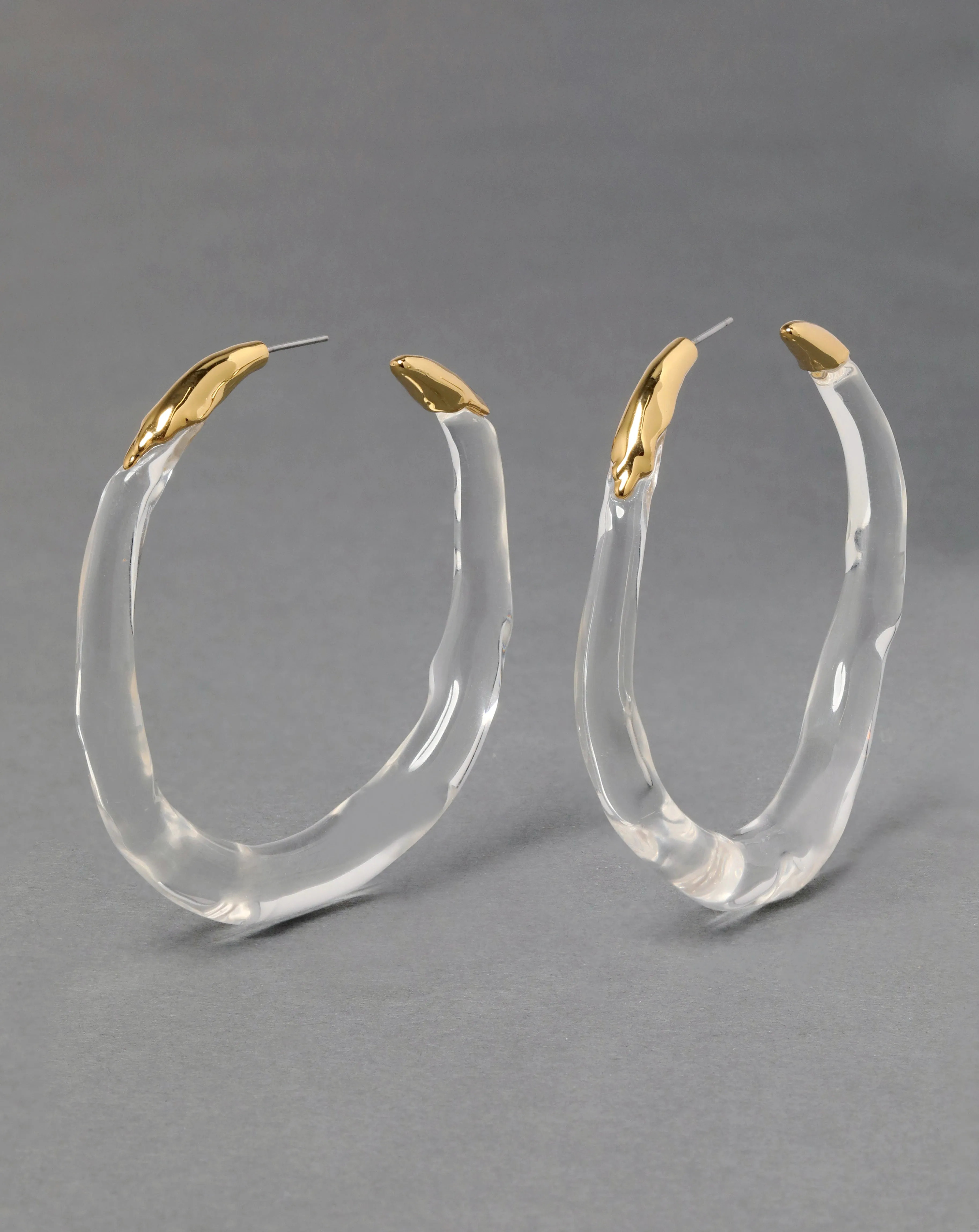 Lucite Large Molten Hoop Earring - Clear sold by Alexis Bittar product image thumbnail 5