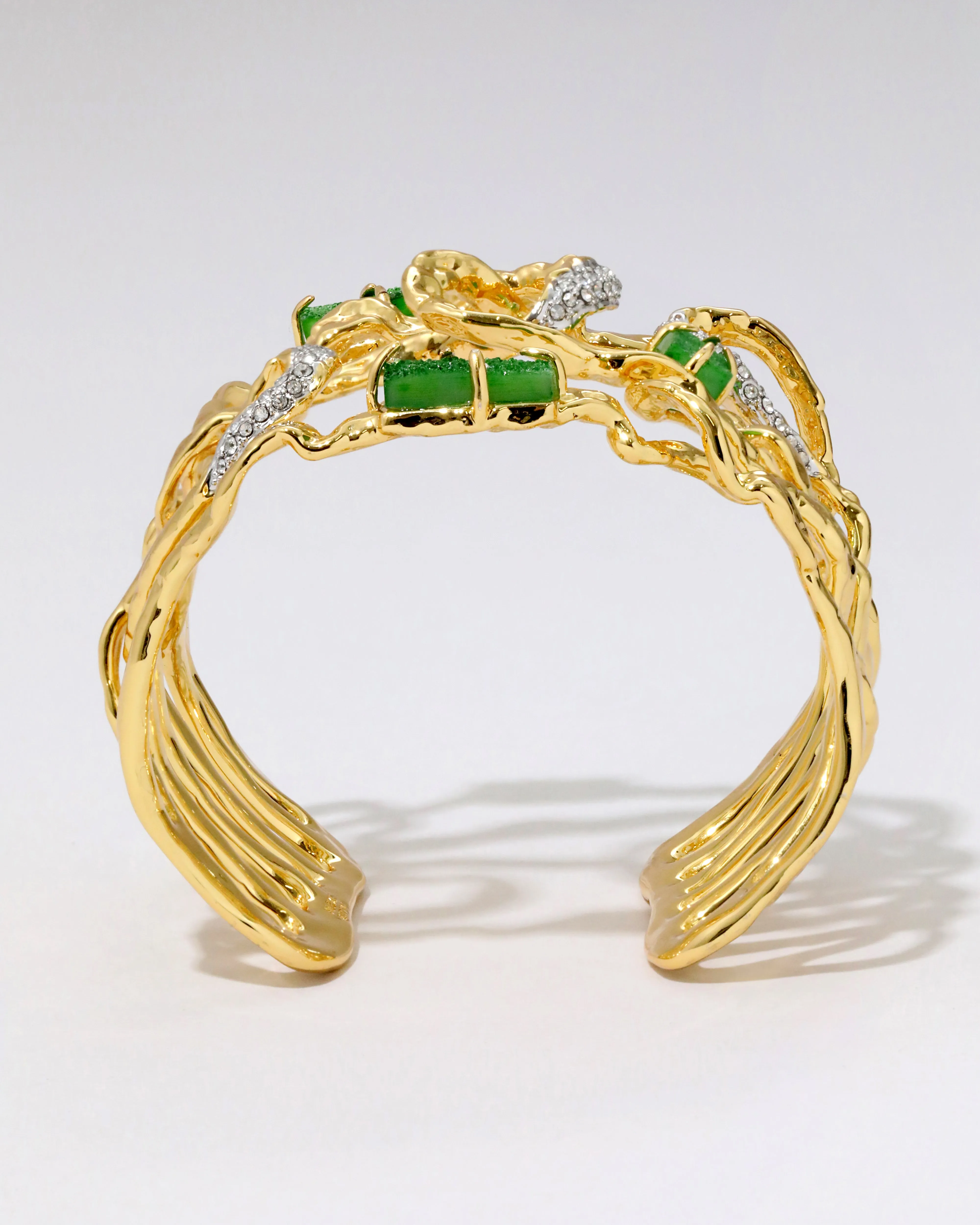 Green Druzy Wide Maze Cuff Bracelet sold by Alexis Bittar product image thumbnail 5