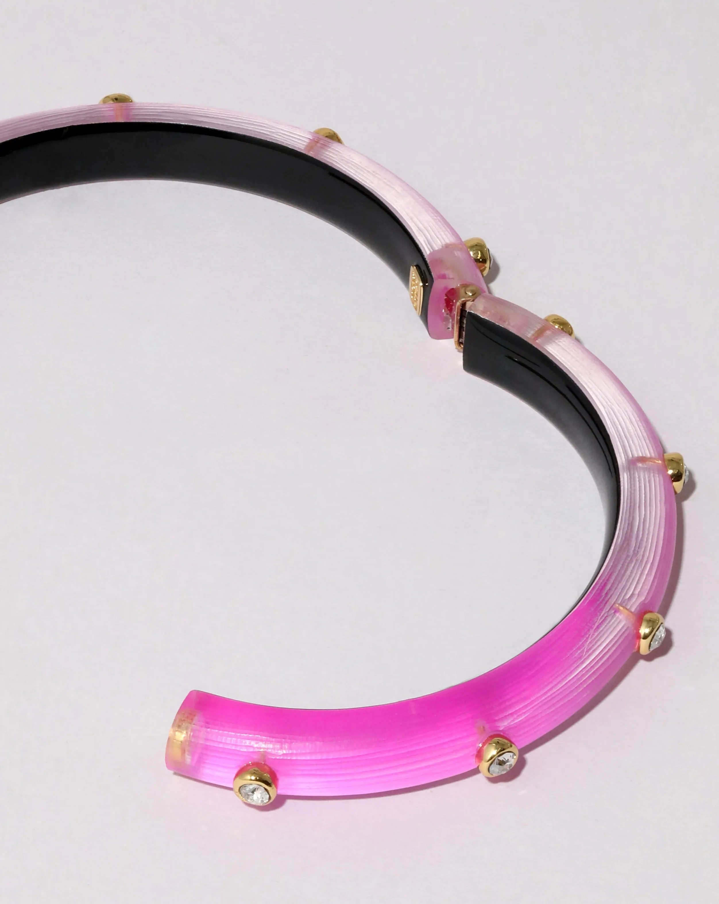 Crystal Studded Lucite Hinge Bracelet - Azalea sold by Alexis Bittar product image thumbnail 4
