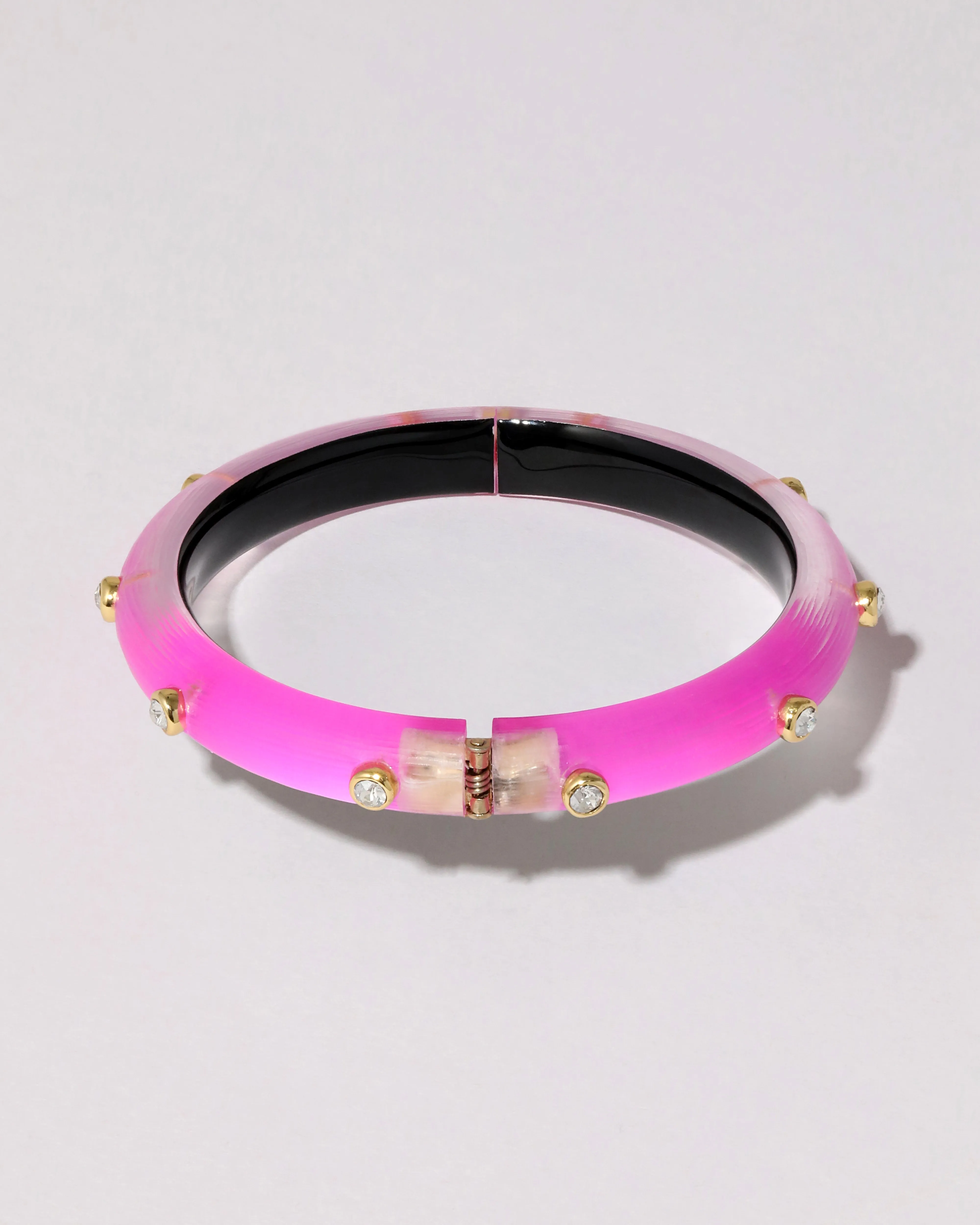 Crystal Studded Lucite Hinge Bracelet - Azalea sold by Alexis Bittar product image thumbnail 3