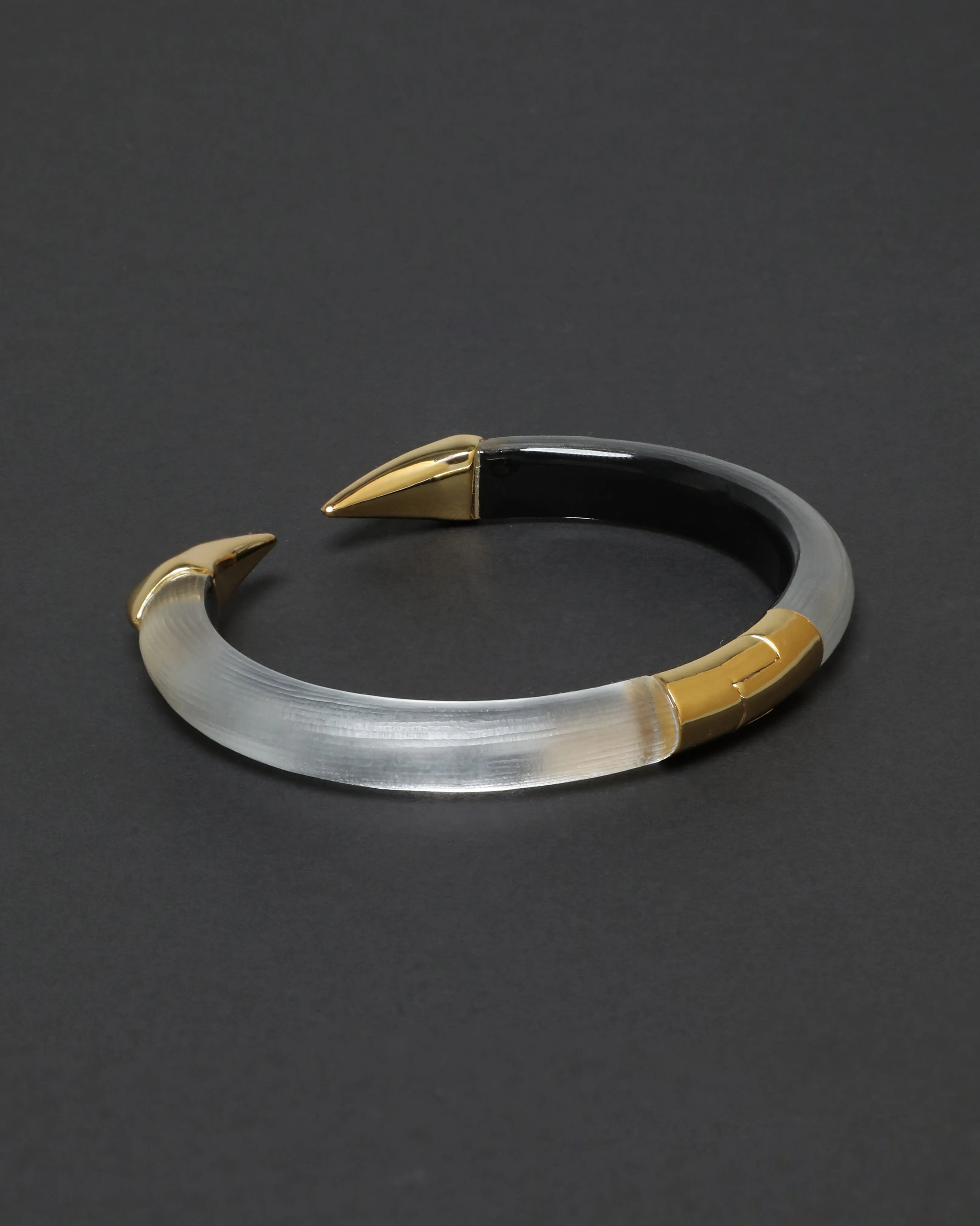 Mirrored Pyramid Lucite Brake Hinge Bracelet- Silver sold by Alexis Bittar product image thumbnail 4