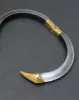 Mirrored Pyramid Lucite Brake Hinge Bracelet- Silver sold by Alexis Bittar