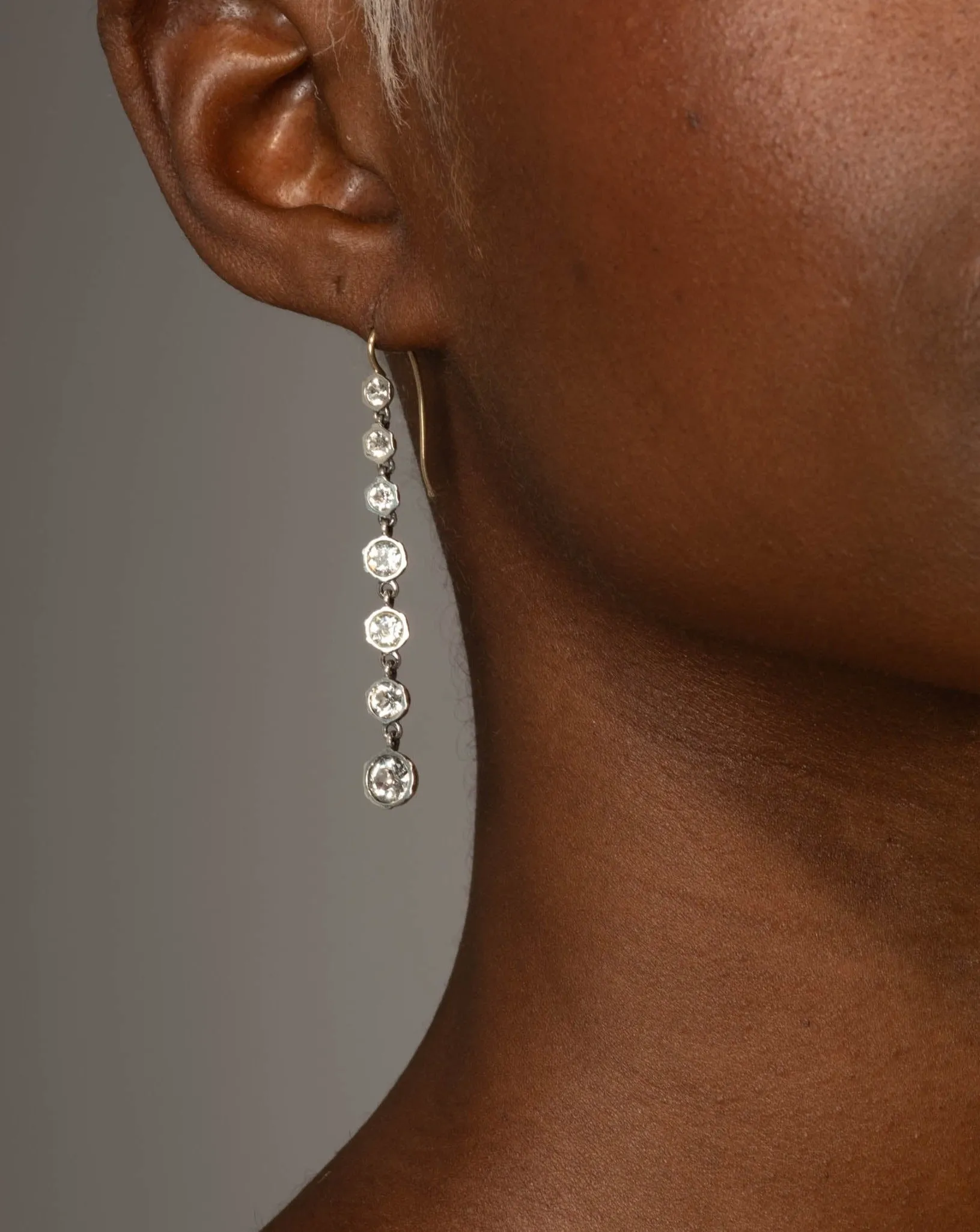 Sterling Silver & 14k Gold Graduated Cut Luminous Crystal Earrings sold by Alexis Bittar product image thumbnail 4