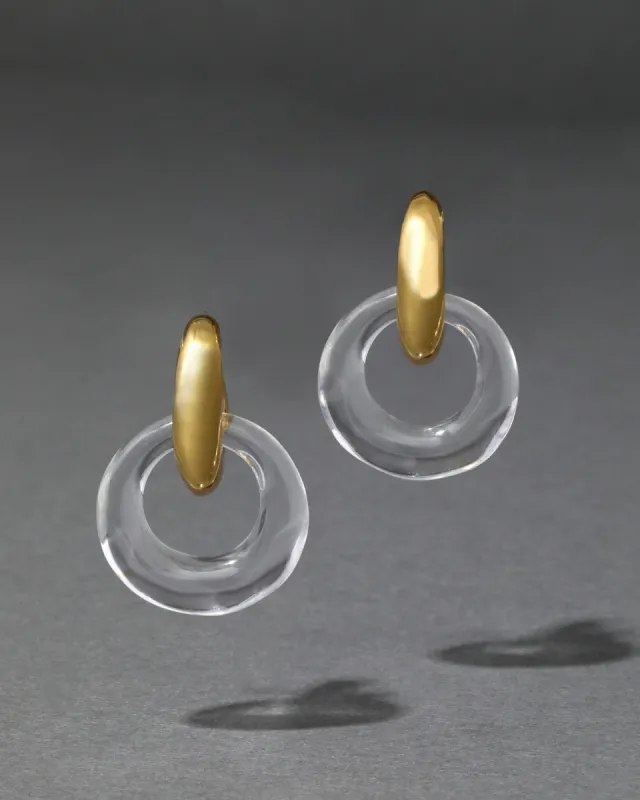 Liquid Lucite Door Knocker Earring- Clear sold by Alexis Bittar