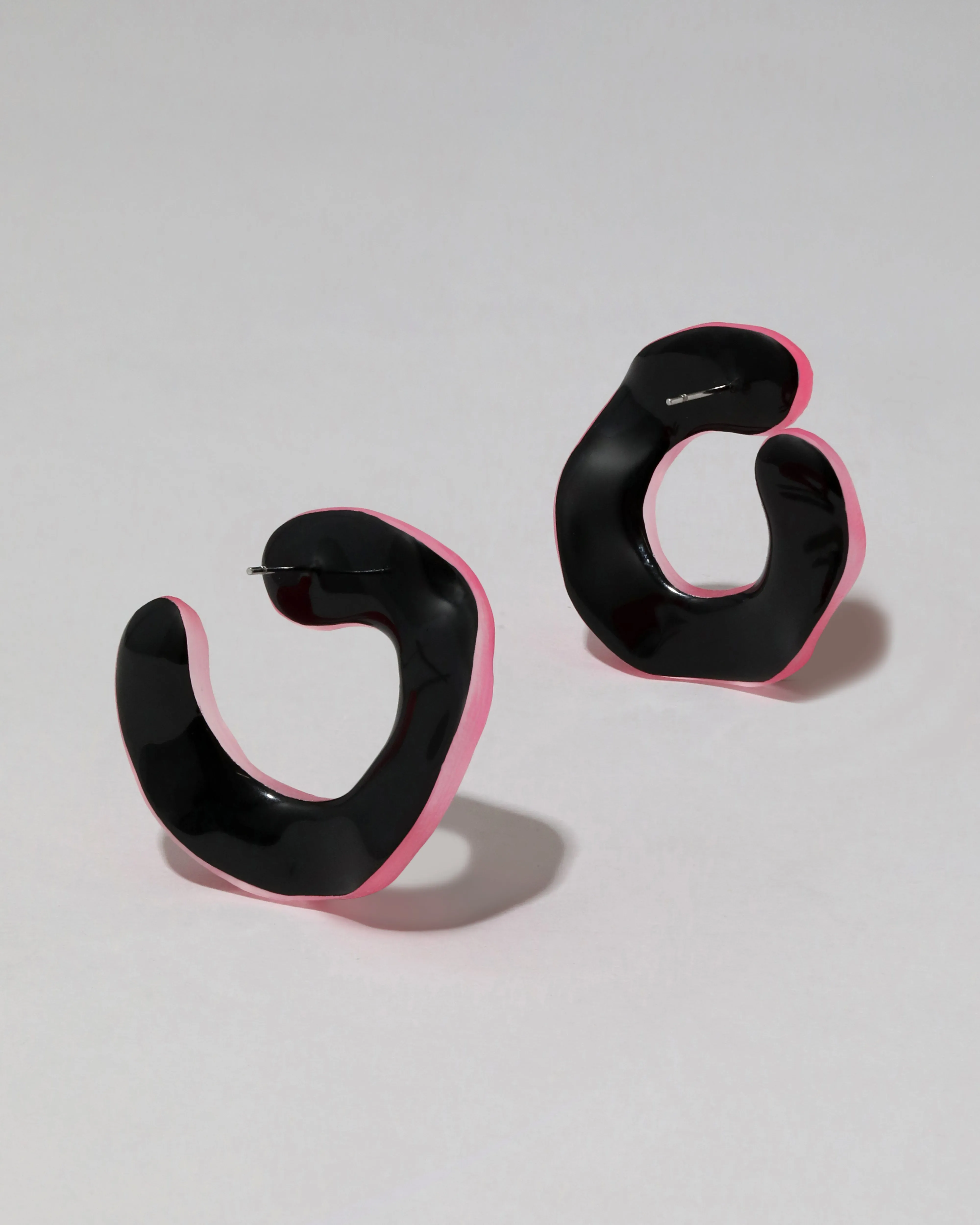 Lucite Large Front Facing Hoop Earring - Neon Pink sold by Alexis Bittar product image thumbnail 4