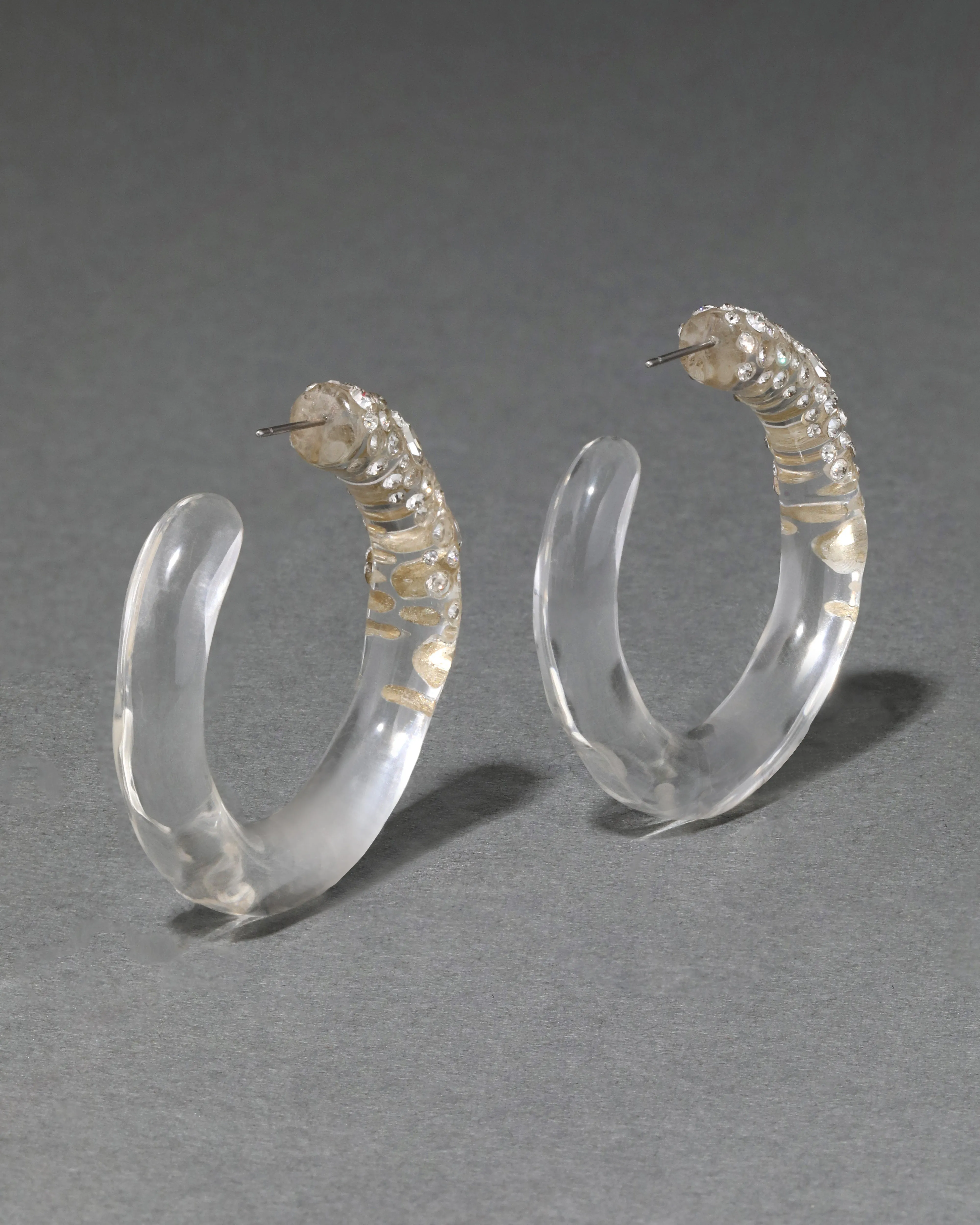 Confetti Crystal Lucite Hoop Earring- Clear sold by Alexis Bittar product image thumbnail 5