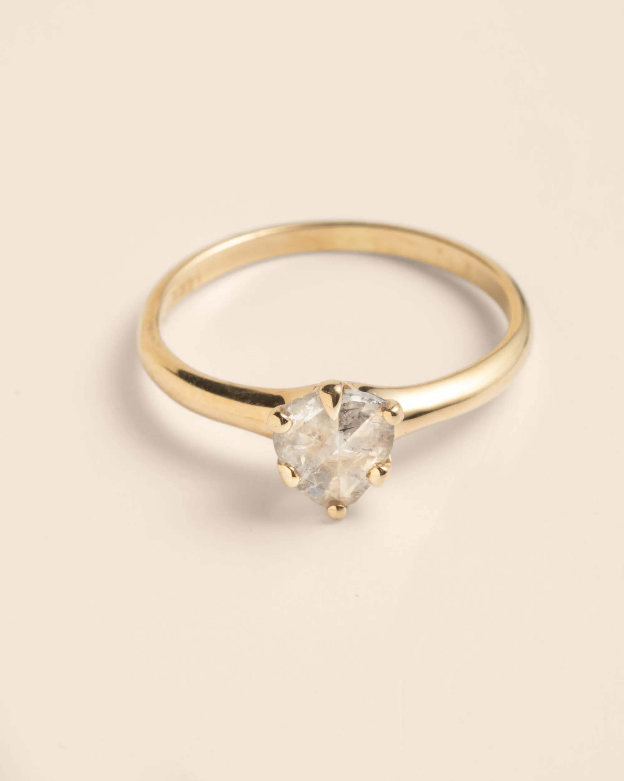 Antique Rose Cut Diamond Solitaire Ring in 14k Gold sold by Alexis Bittar product image thumbnail 2