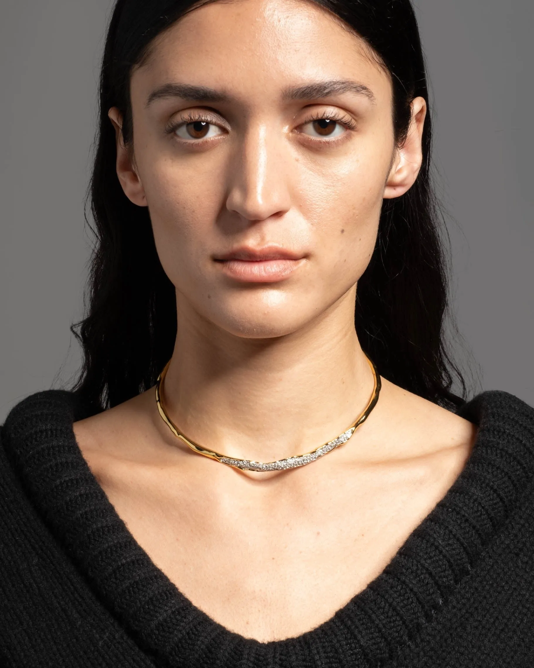 Solanales Gold Crystal Skinny Collar sold by Alexis Bittar product image thumbnail 5