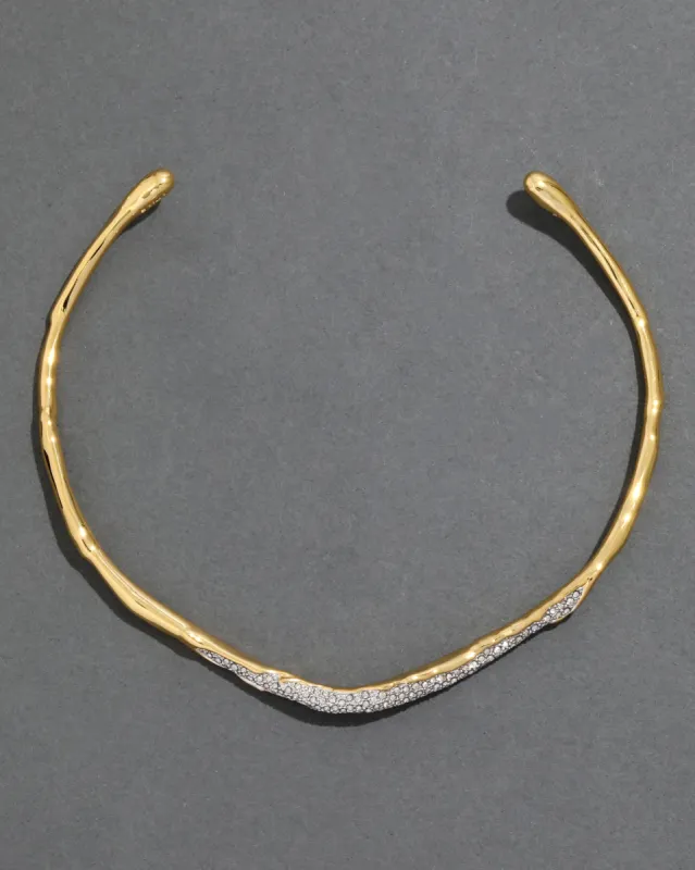 Solanales Gold Crystal Skinny Collar sold by Alexis Bittar