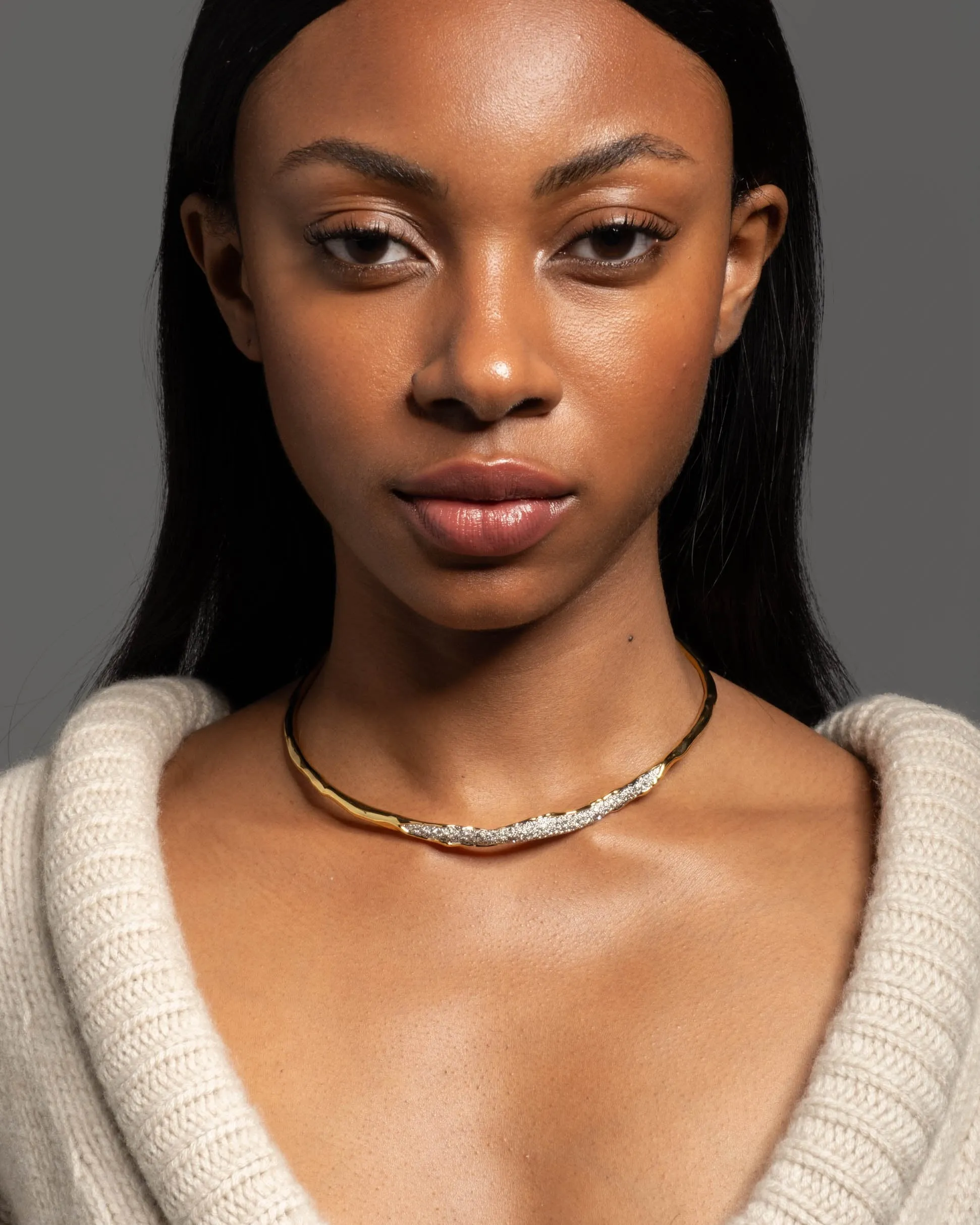 Solanales Gold Crystal Skinny Collar sold by Alexis Bittar product image thumbnail 2