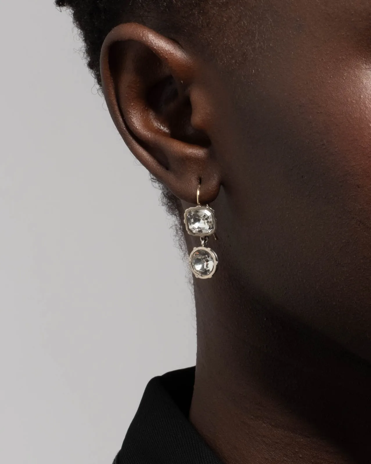 Sterling Silver & 14k Gold Mismatch Cut Luminous Crystal Drop Earrings sold by Alexis Bittar product image thumbnail 2