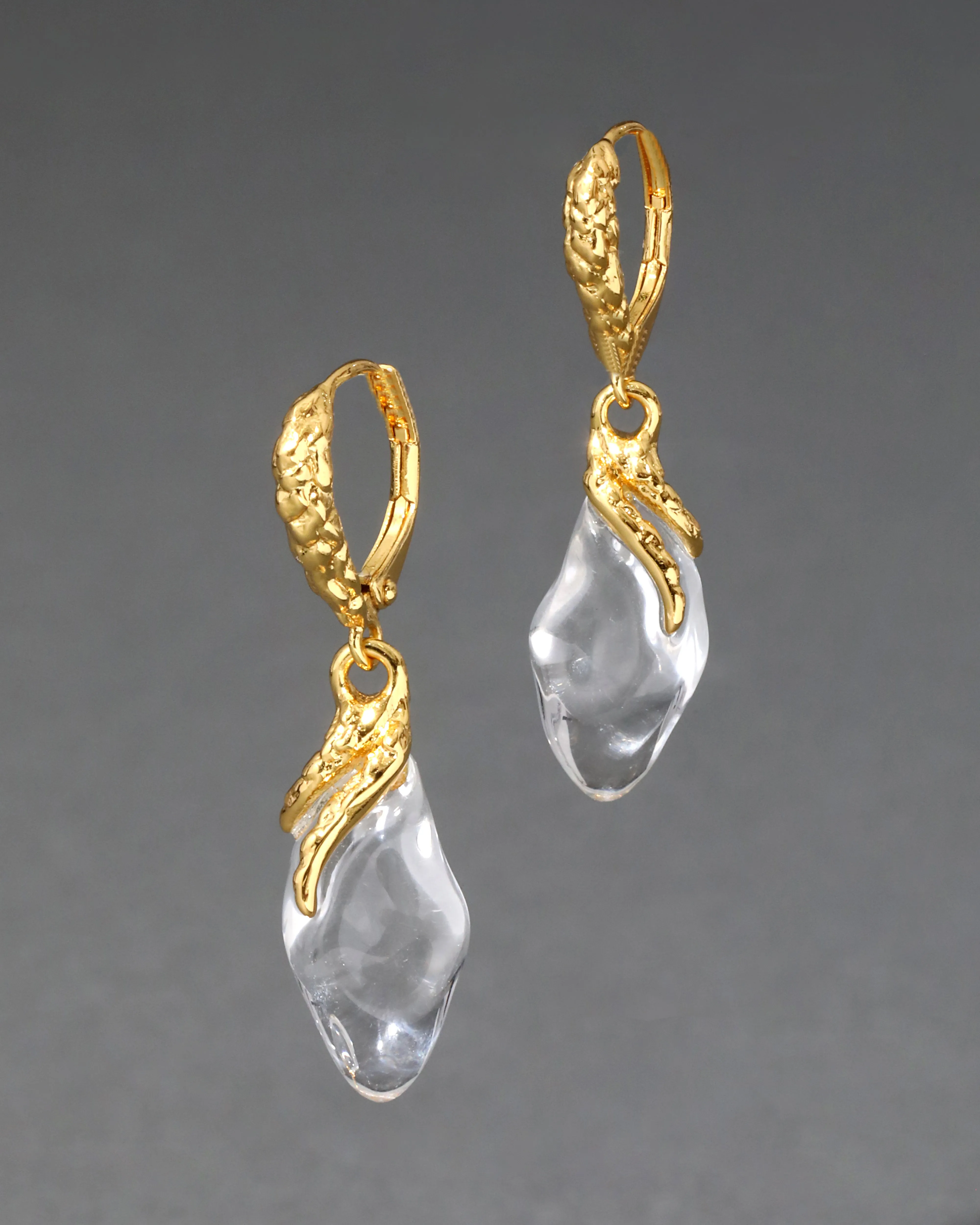 Liquid Vine Lucite Raindrop Leverback Earring sold by Alexis Bittar product image thumbnail 3