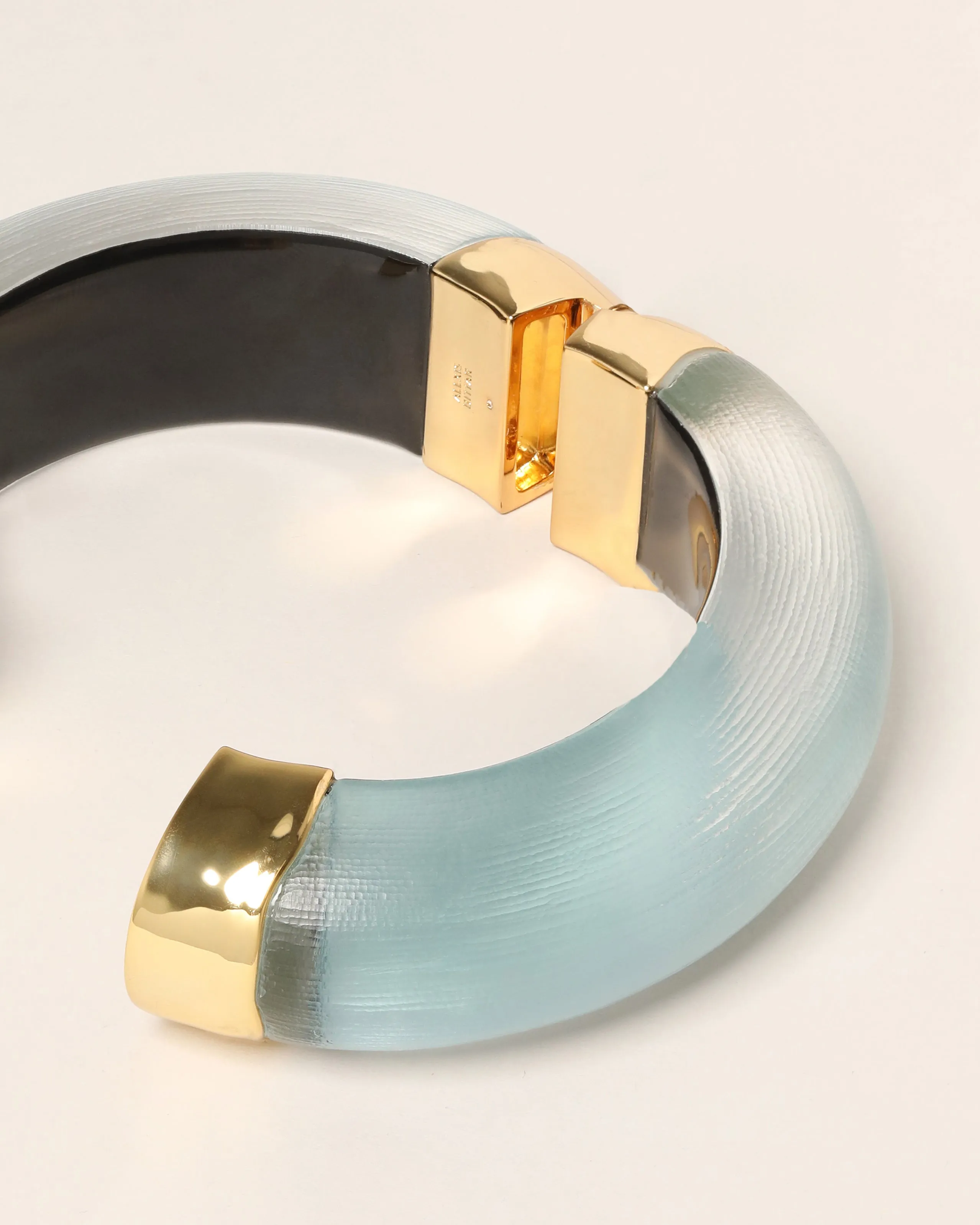 Large Molten Lucite Hinge Bracelet - Blue Grey sold by Alexis Bittar product image thumbnail 4