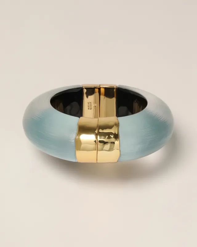 Large Molten Lucite Hinge Bracelet - Blue Grey sold by Alexis Bittar