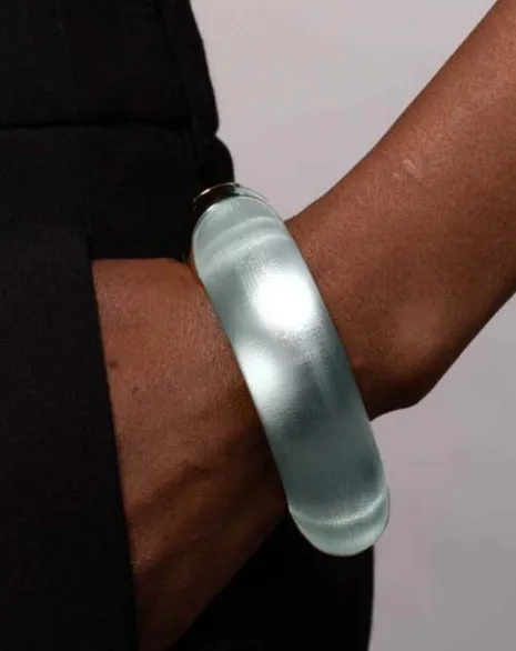 Large Molten Lucite Hinge Bracelet - Blue Grey sold by Alexis Bittar product image thumbnail 2
