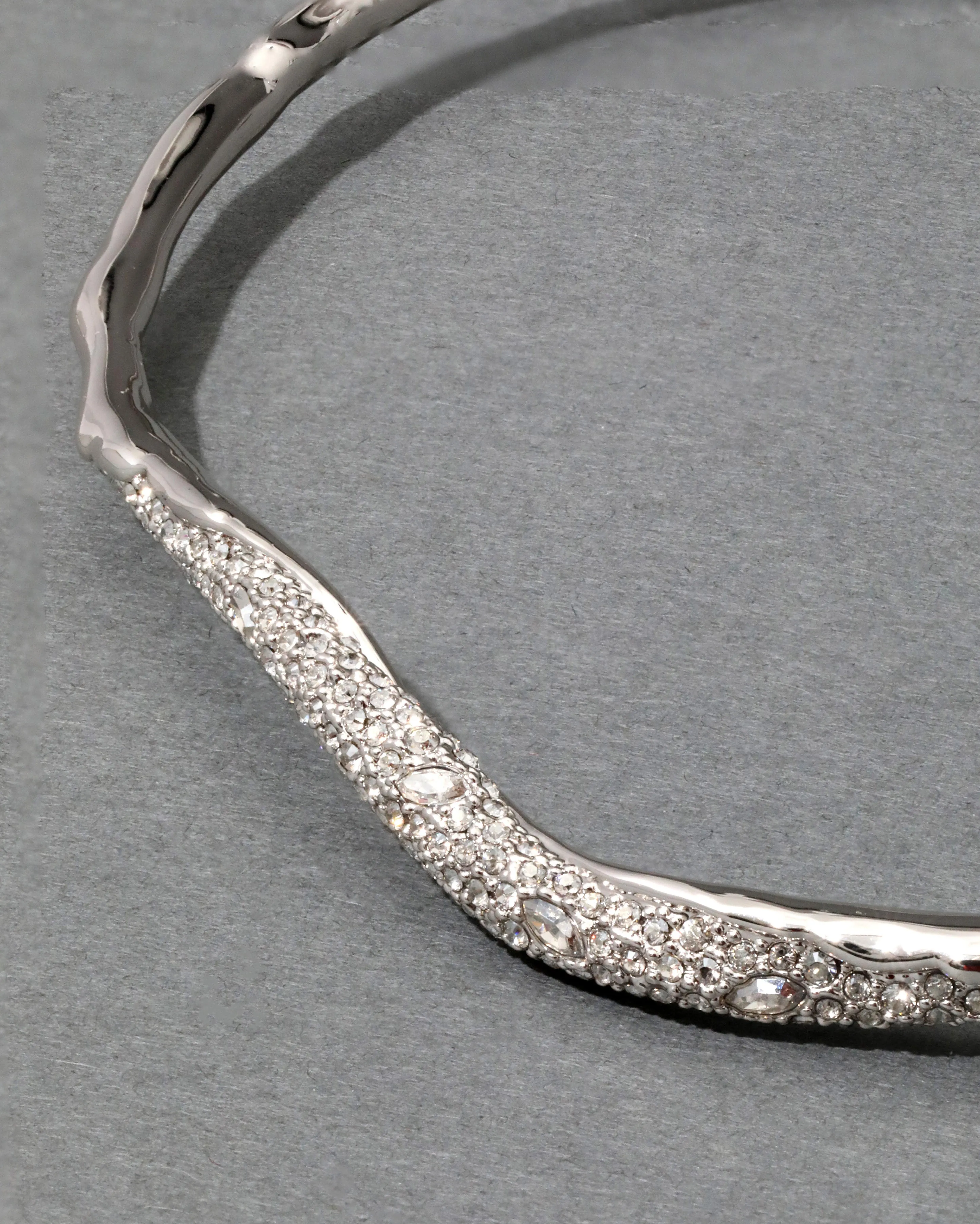 Solanales Silver Crystal Skinny Collar sold by Alexis Bittar product image thumbnail 4