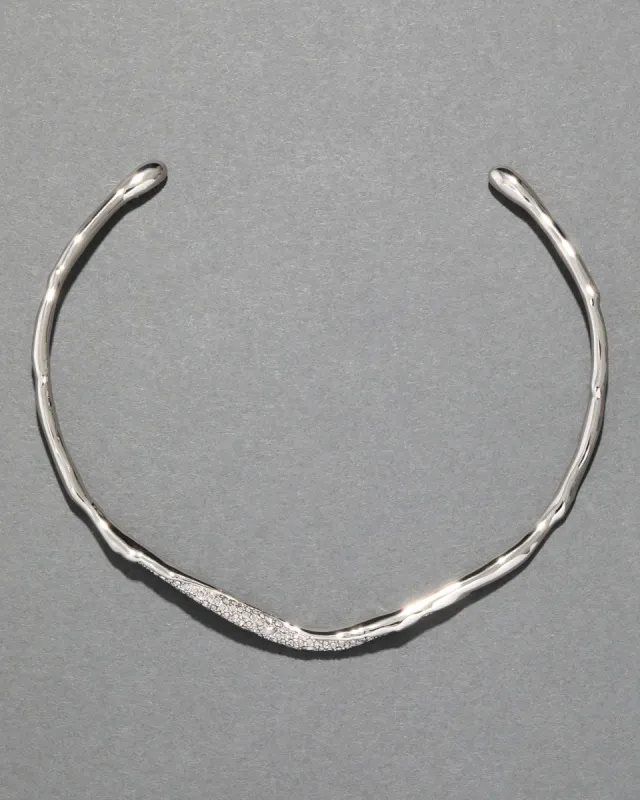 Solanales Silver Crystal Skinny Collar sold by Alexis Bittar