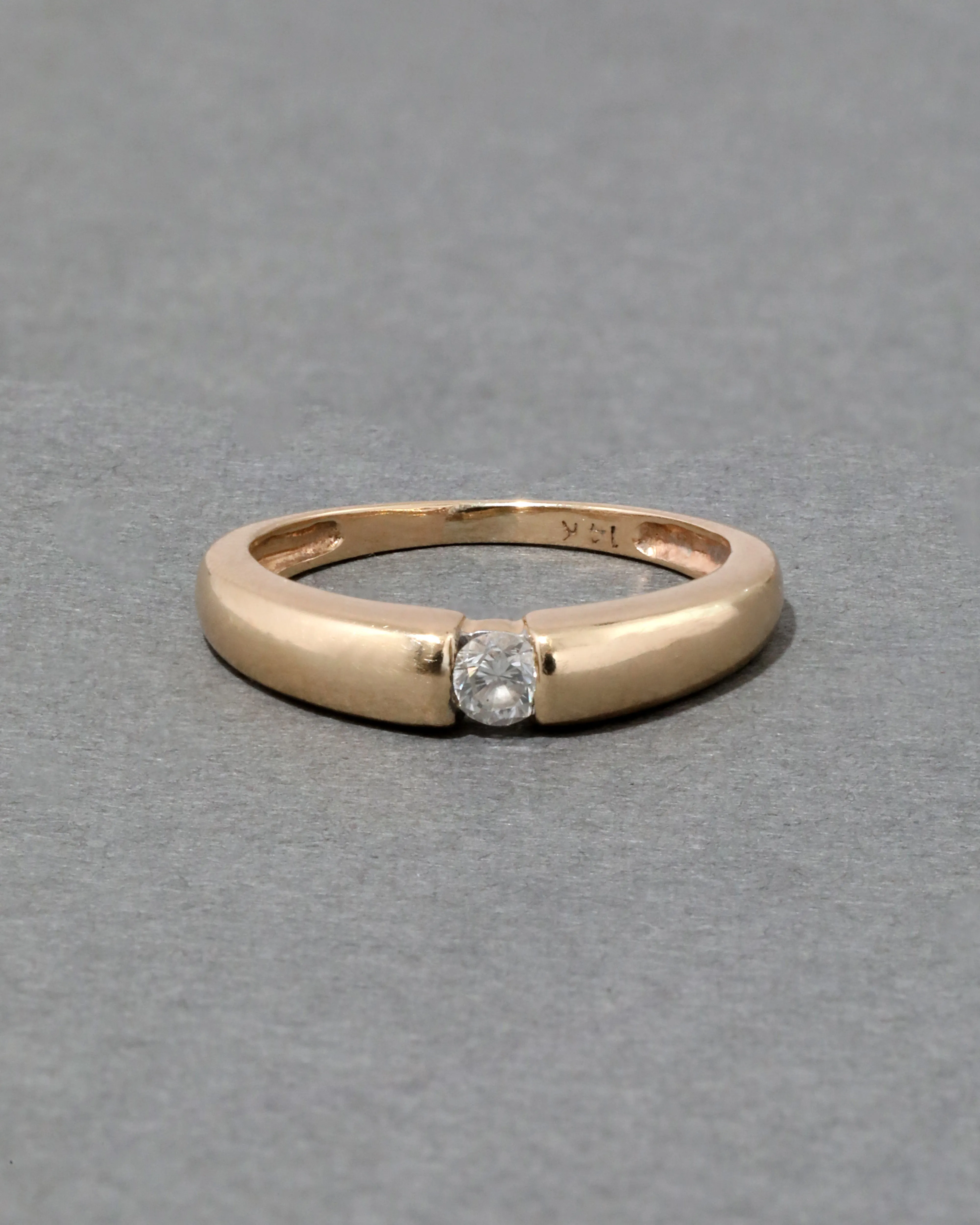 Vintage 1980s 14k Gold & 0.15 Carat Diamond Ring sold by Alexis Bittar product image thumbnail 2